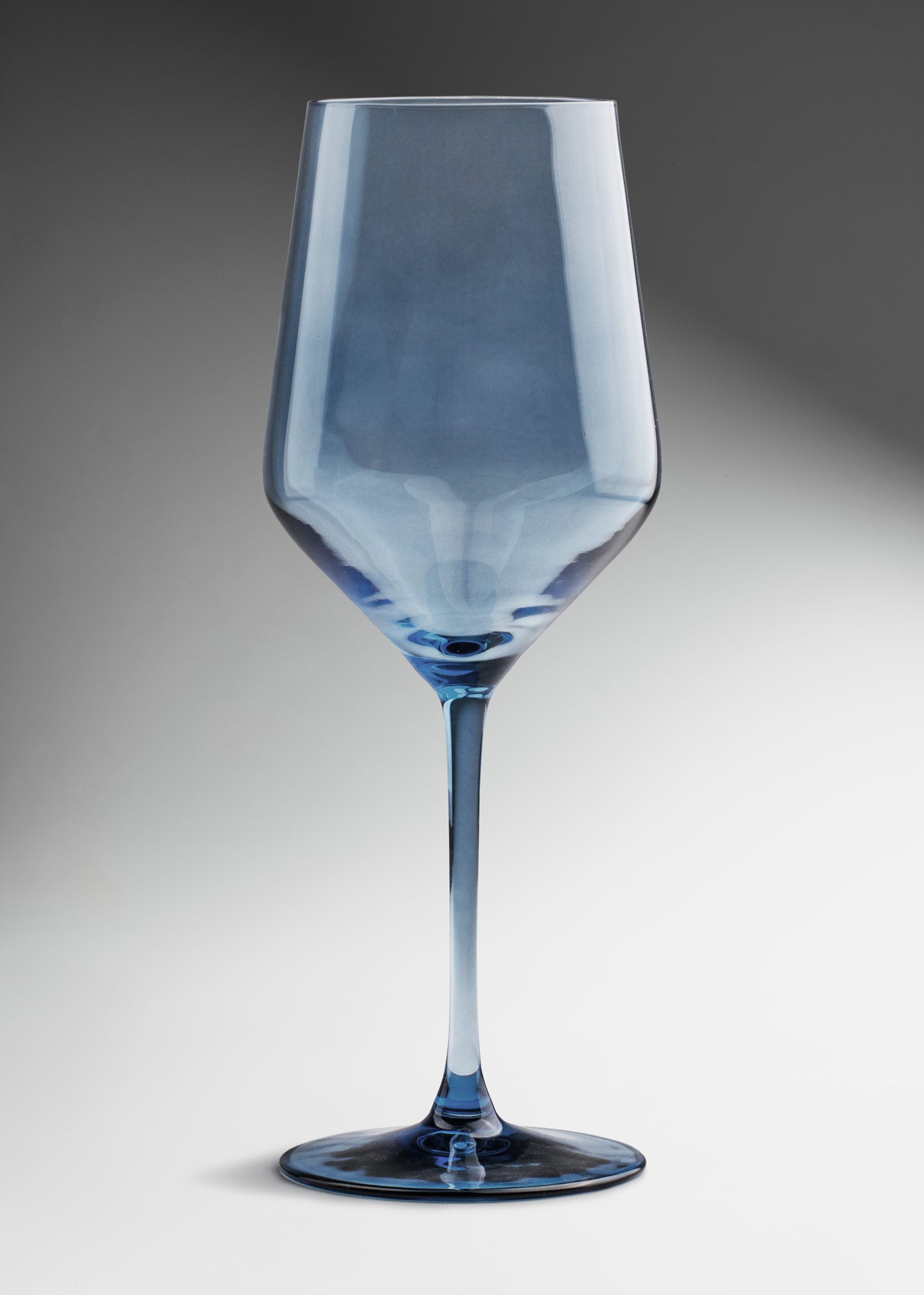 Copa elegante para coctelería premium de cristal pintado azul Mencía 505 ml