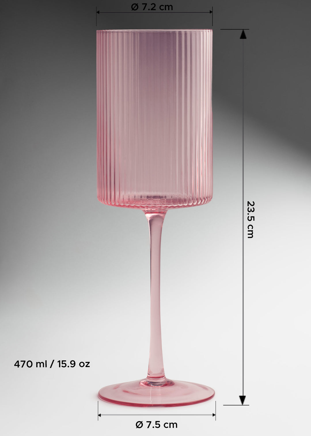 Copa de cristal rosa Rioja Lines 470 ml Se Envía Hoy | MAHA