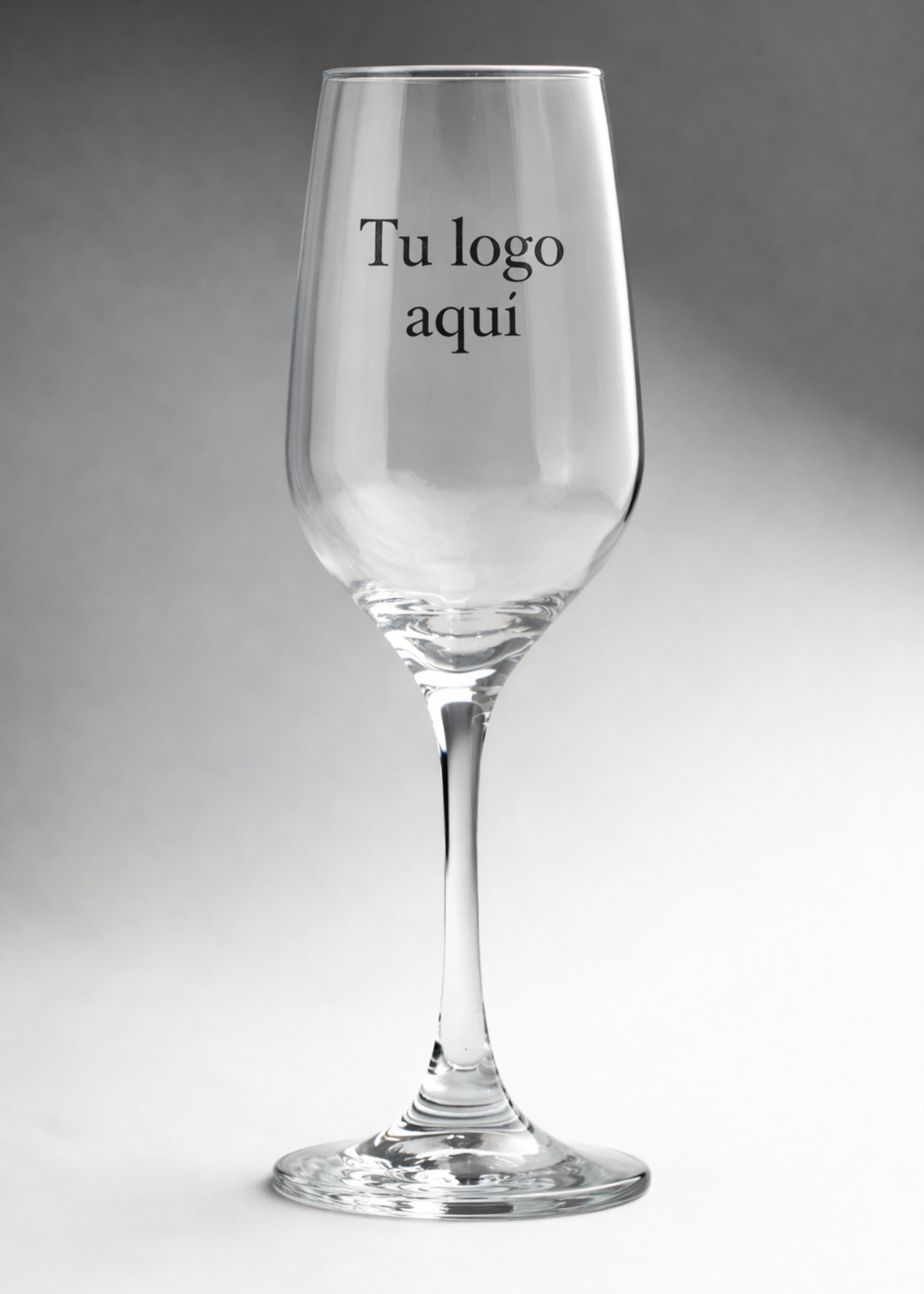 Copa flauta para champaña de vidrio transparente personalizada Toscana 190 ml