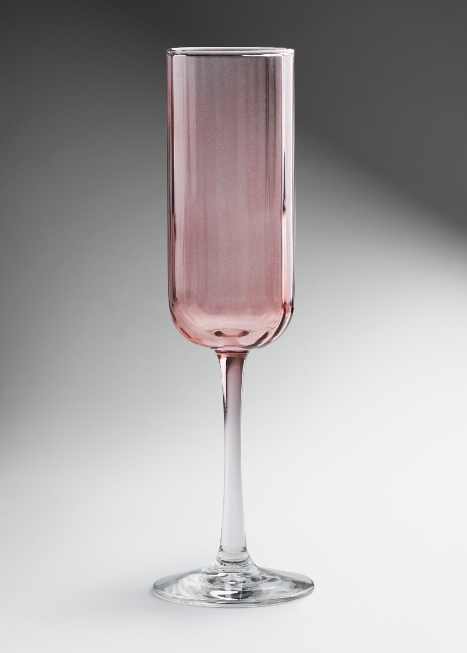 Copa flauta de vidrio rosa Linear Blush 222 ml
