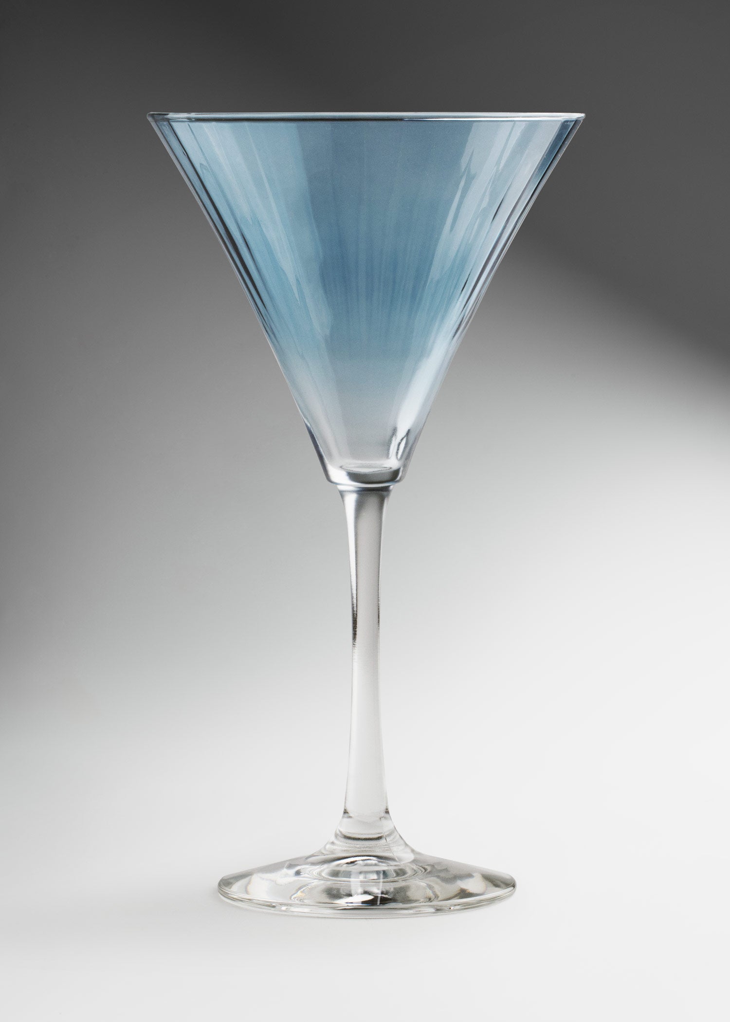 Copa para martini de vidrio azul Linear Zafiro 281 ml