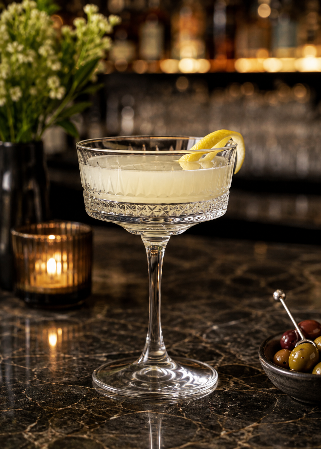 Copa Timeless para martini y mixología en bar