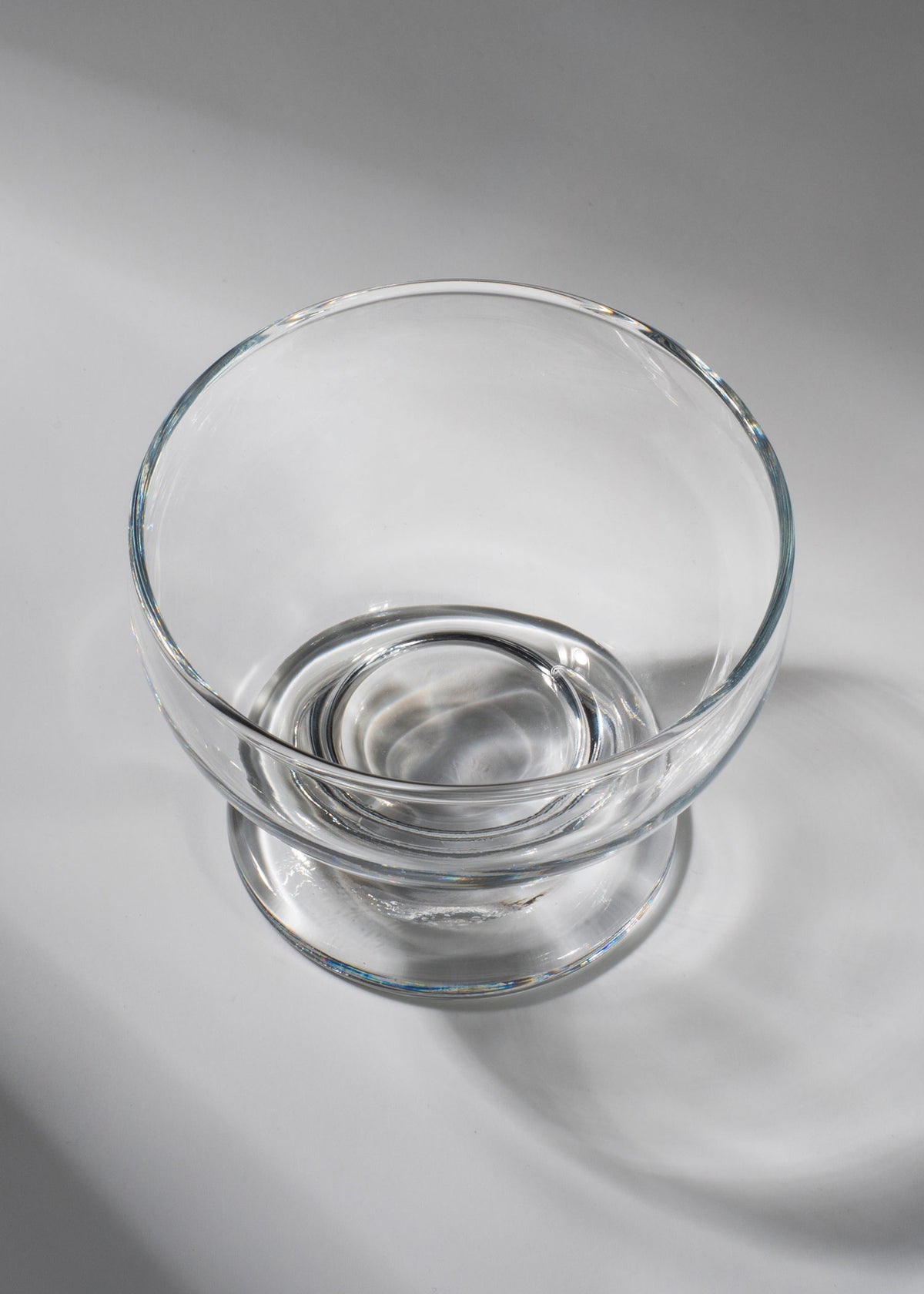 Vista superior de la copa Paulista, con boca amplia para servir postres de 220 ml.