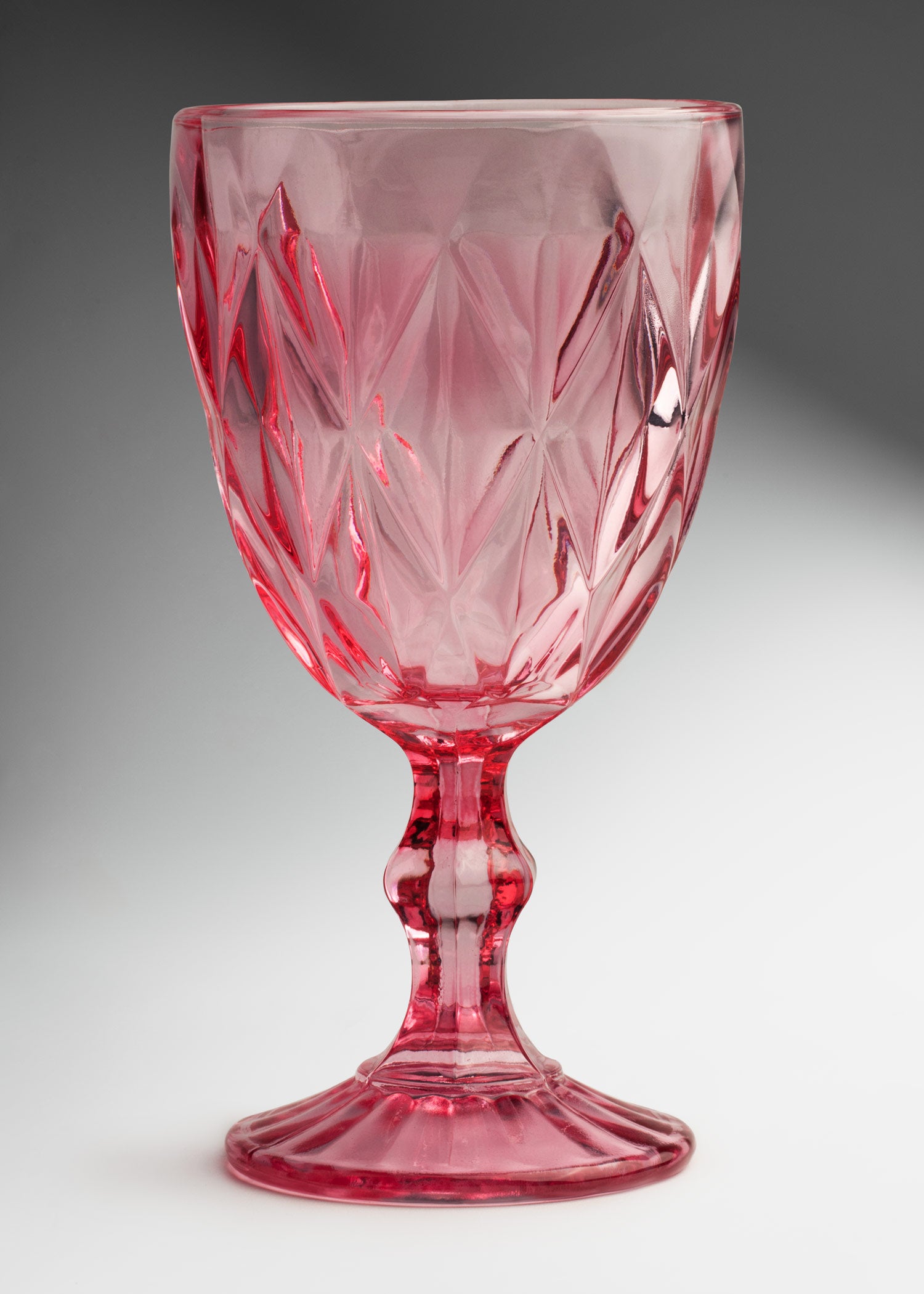 Copa de vidrio rosa Diamond 325 ml