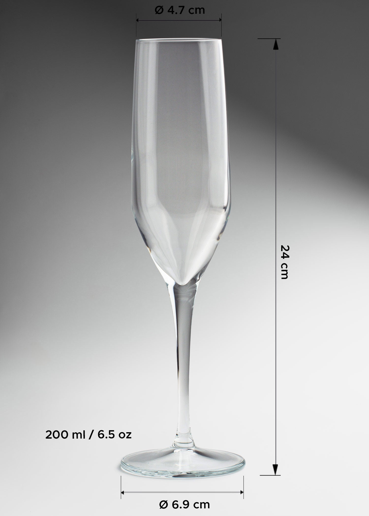 Copa para champagne de vidrio transparente Napa 200 ml