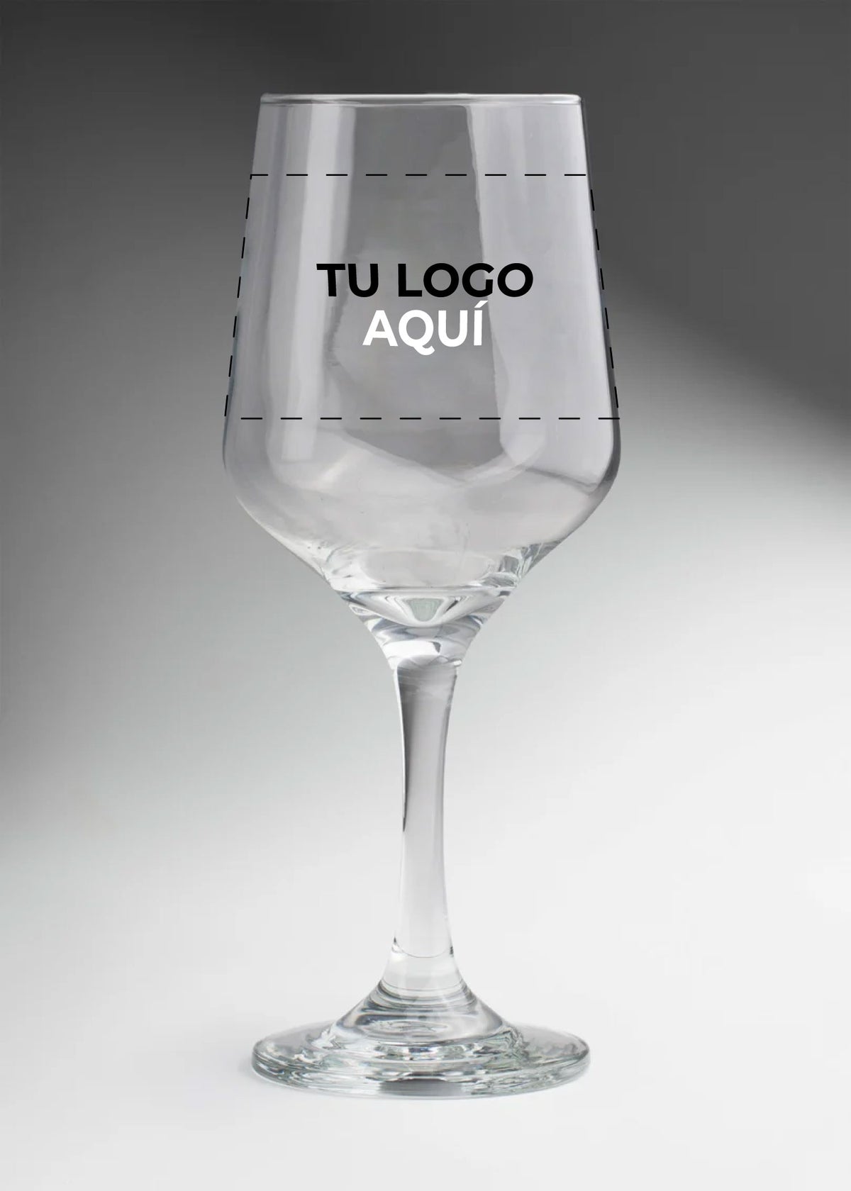 Copa para vino tinto de vidrio transparente personalizada 2 tintas Toscana 470 ml