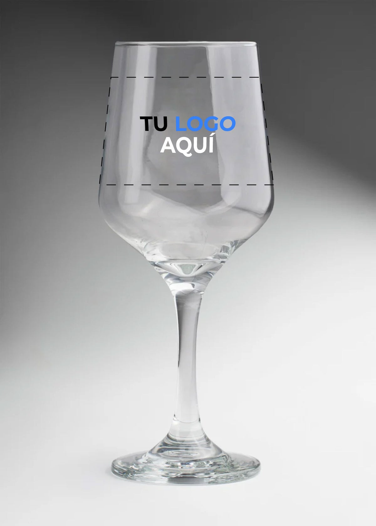 Copa para vino tinto de vidrio transparente personalizada 3 tintas Toscana 470 ml