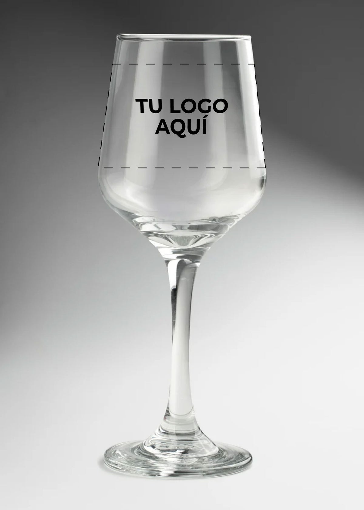 Copa para vino tinto de vidrio transparente personalizada 1 tinta Toscana 370 ml
