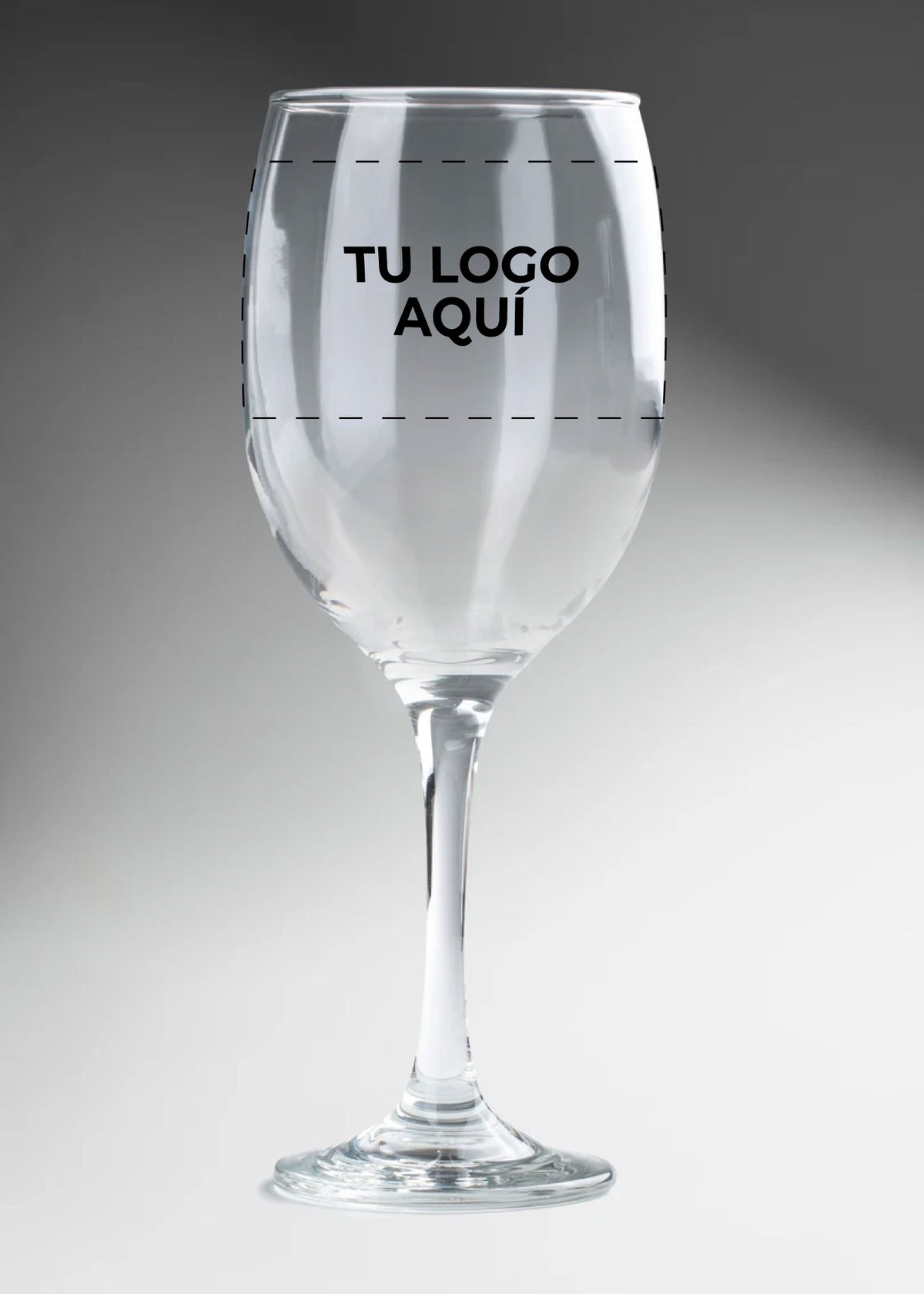 Copa para vino de vidrio transparente personalizada 1 tinta Calif de 470 ml — imagen de producto
