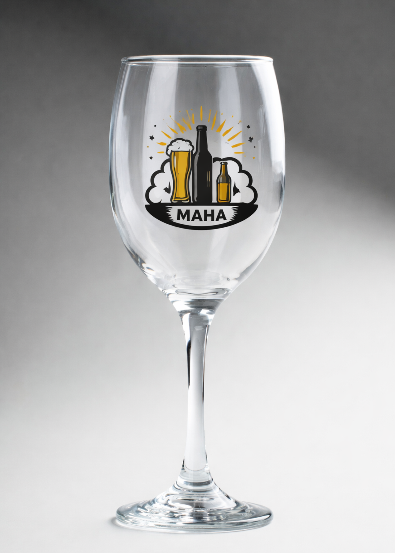 Copa para vino de vidrio transparente personalizada Calif de 470 ml