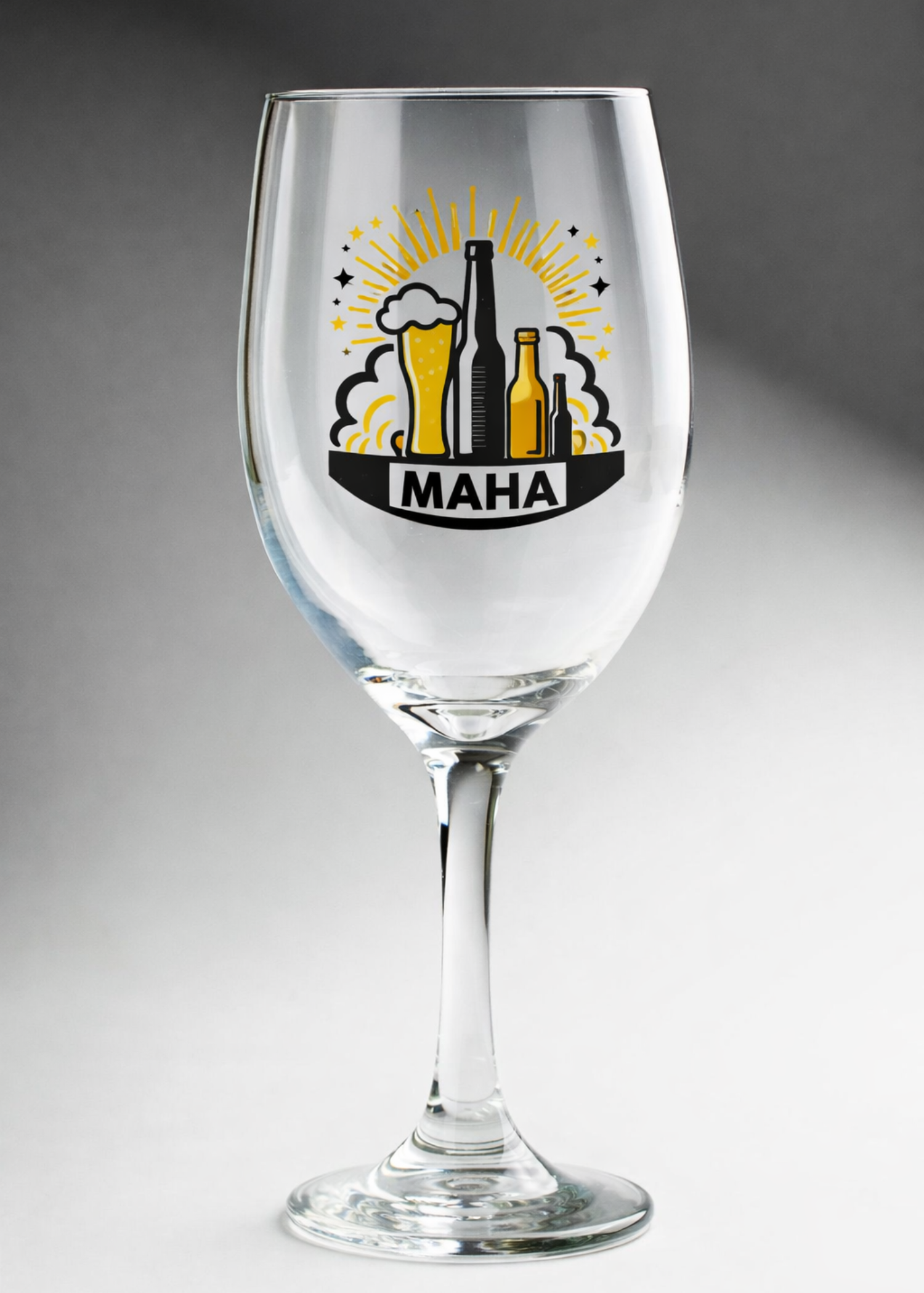 Copa para vino de vidrio transparente personalizada Calif 590 ml