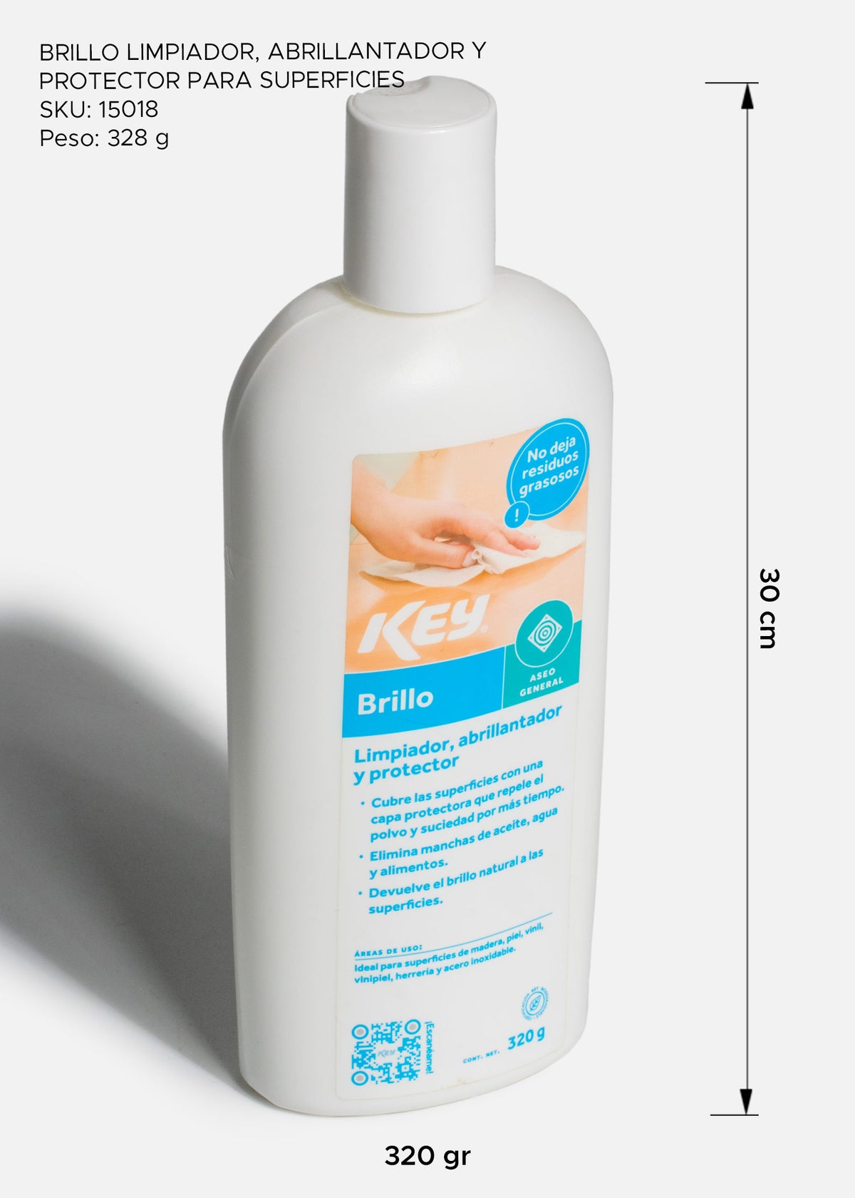 Crema limpiadora, abrillantadora y protectora para superficies, limpia y da brillo sin dejar residuos grasos 320 gr — imagen de producto