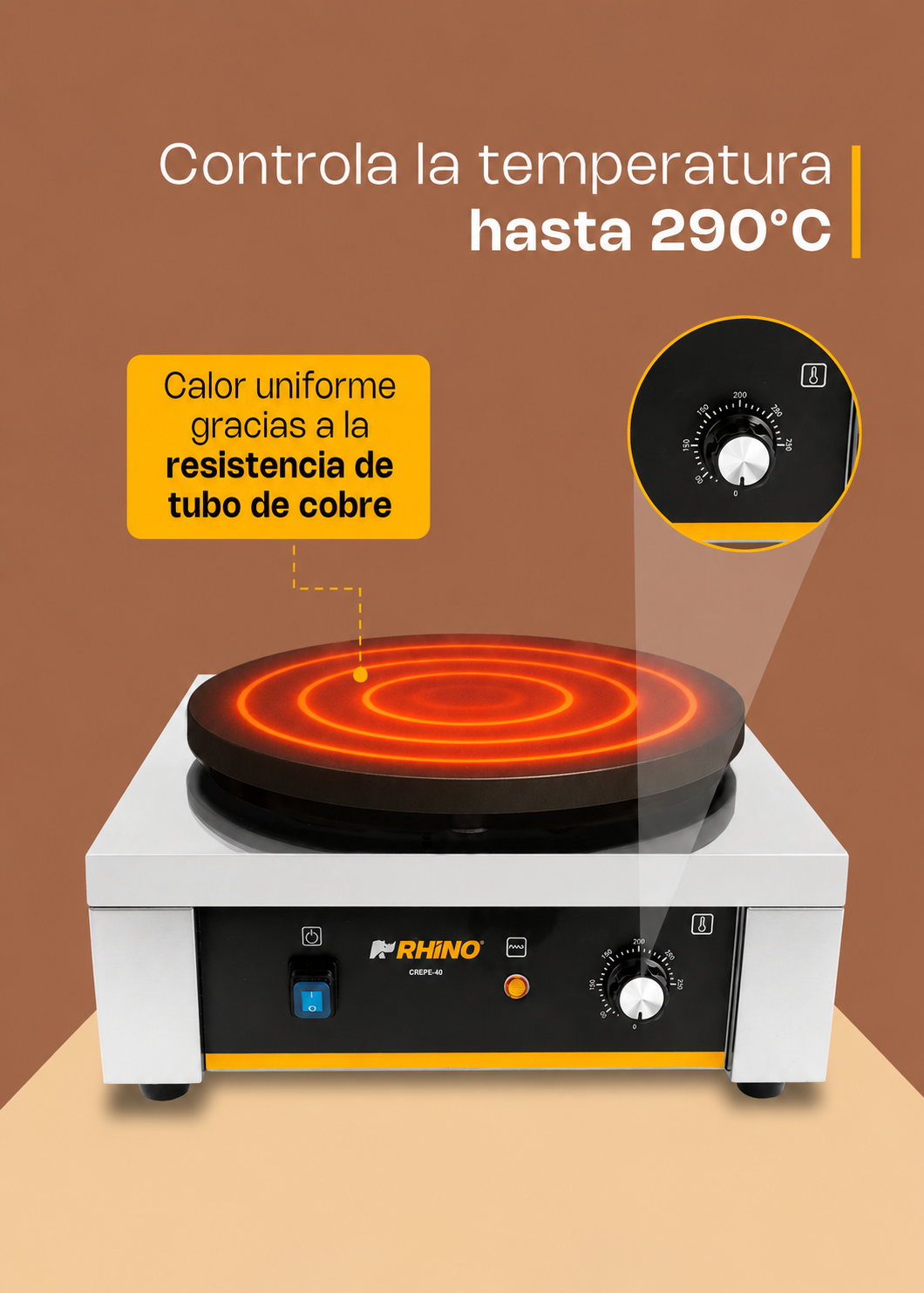 compra crepera profesional rhino en maha