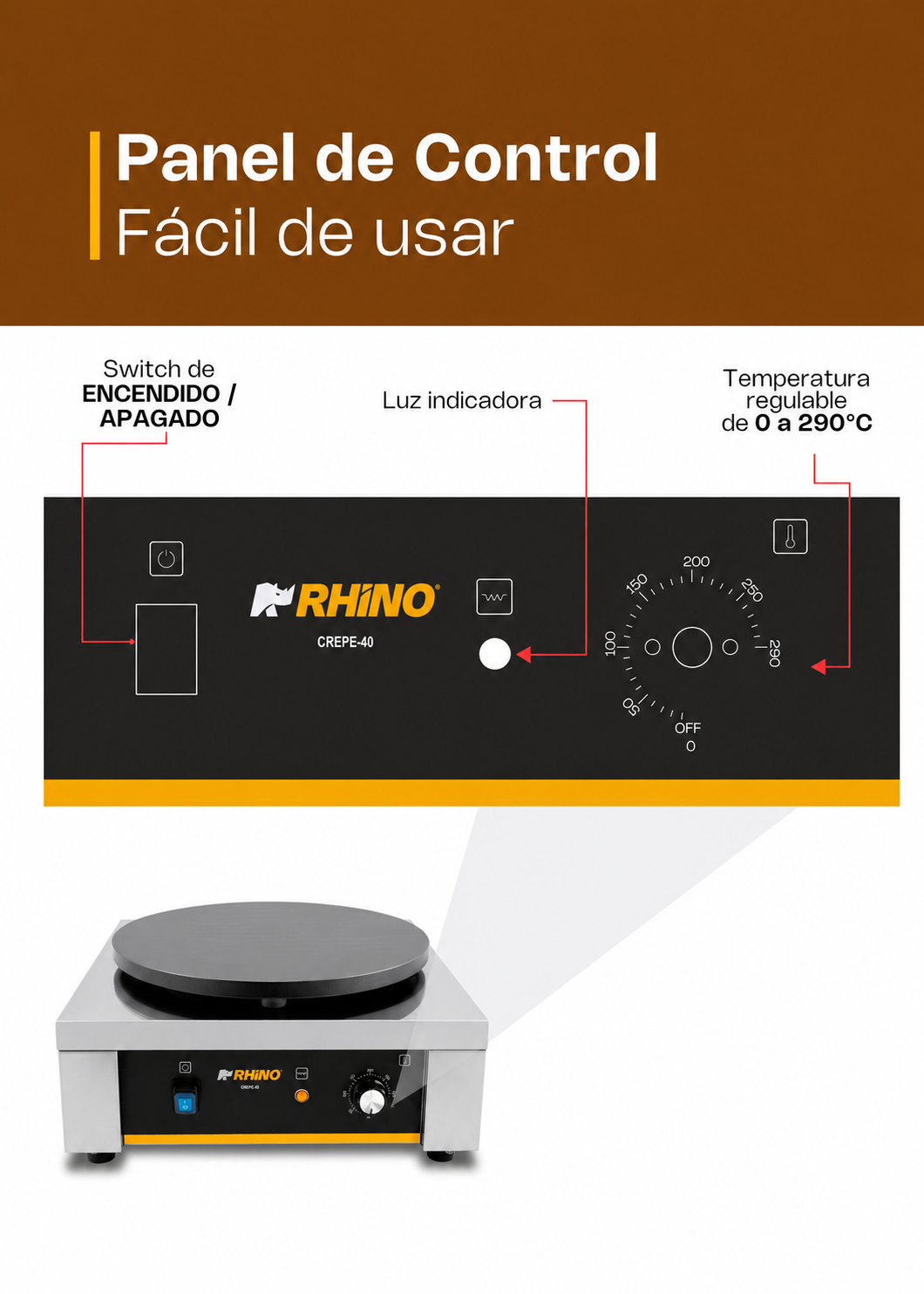 compra crepera profesional rhino en maha