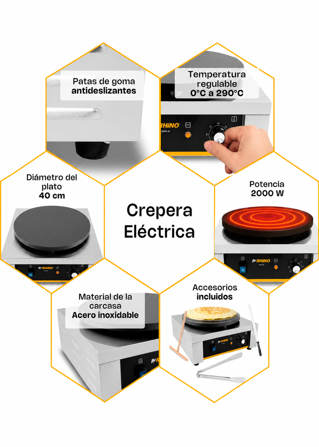 compra crepera profesional rhino en maha