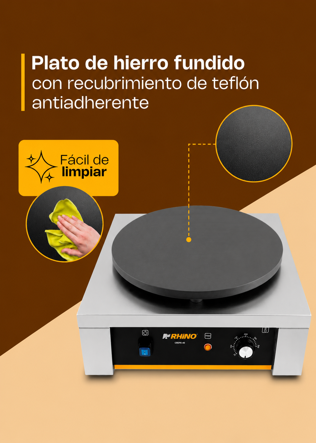 compra crepera profesional rhino en maha