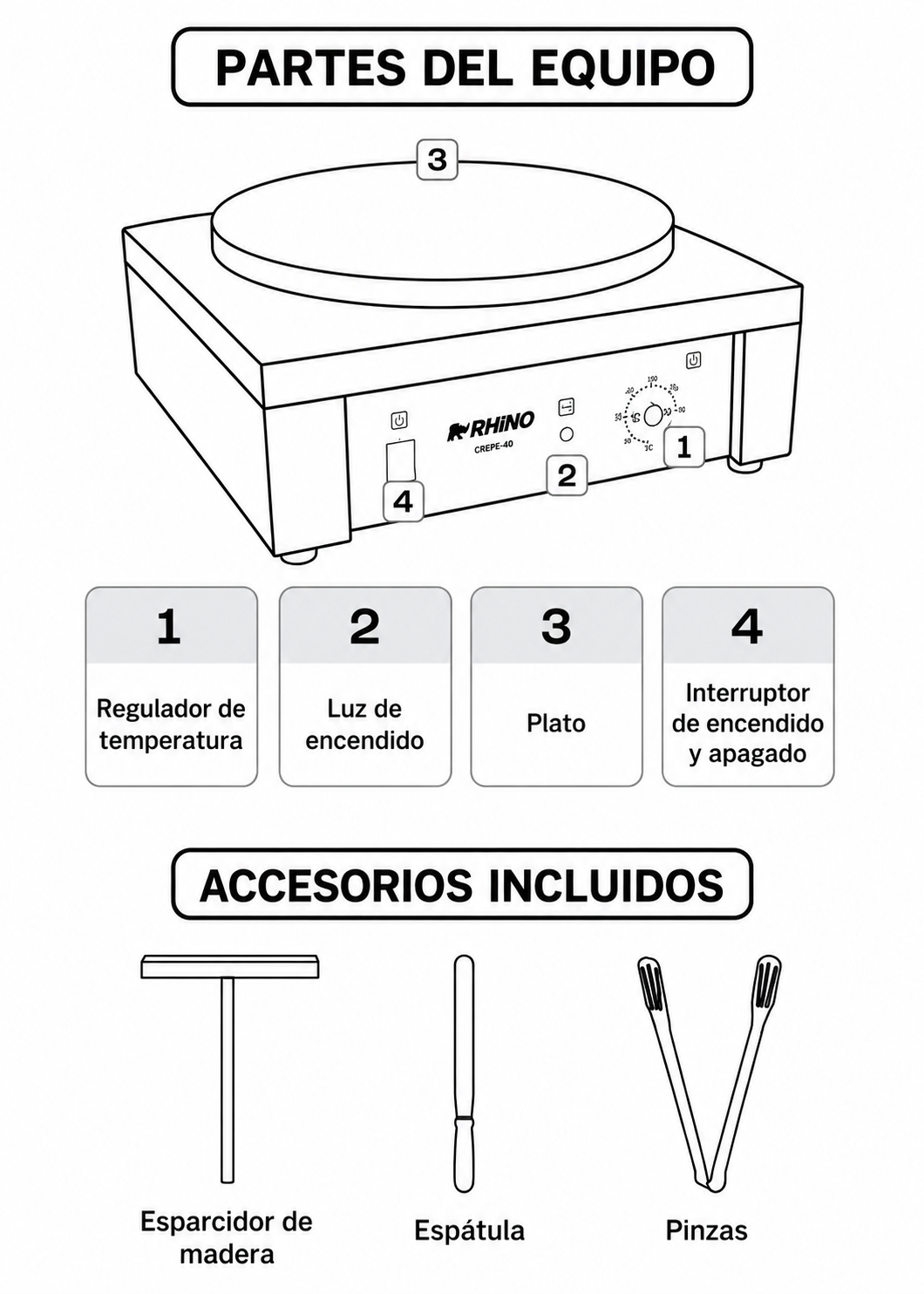 compra crepera profesional rhino en maha