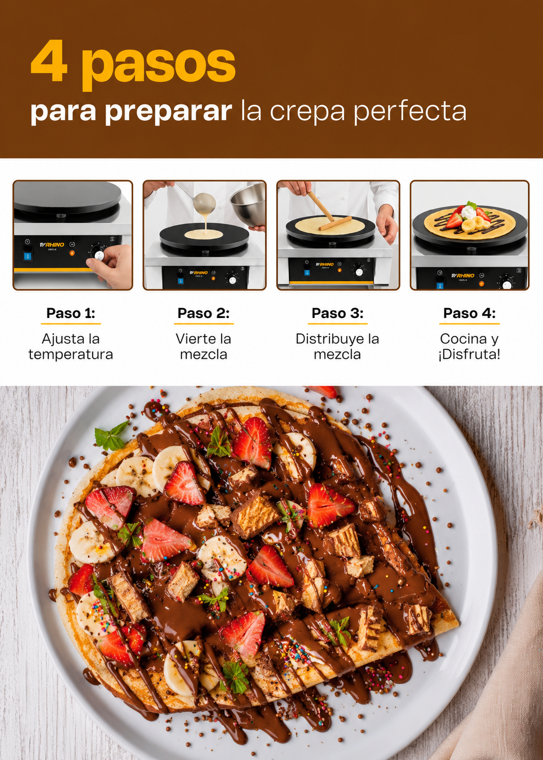 compra crepera profesional rhino en maha
