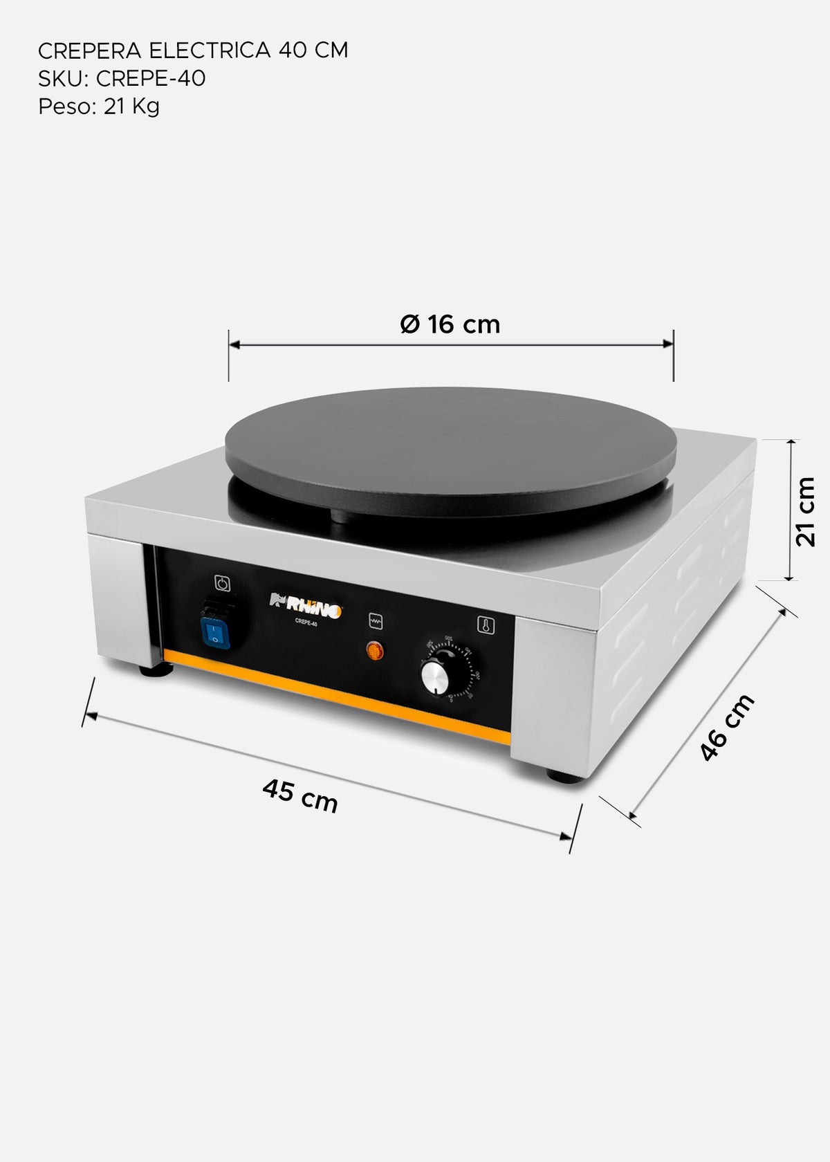 compra crepera profesional rhino en maha