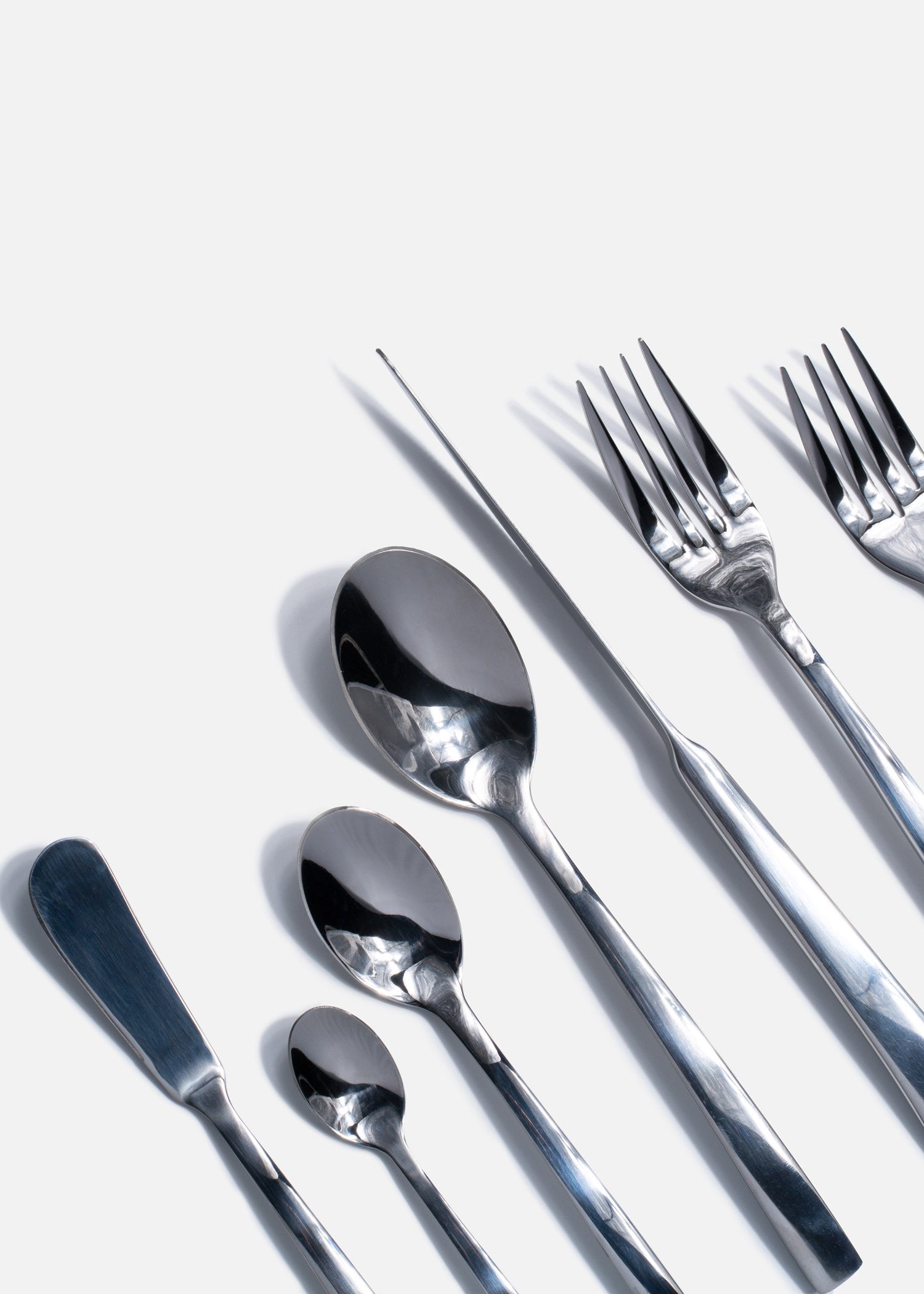 Cubiertos de mesa plata brillante Olimpo
