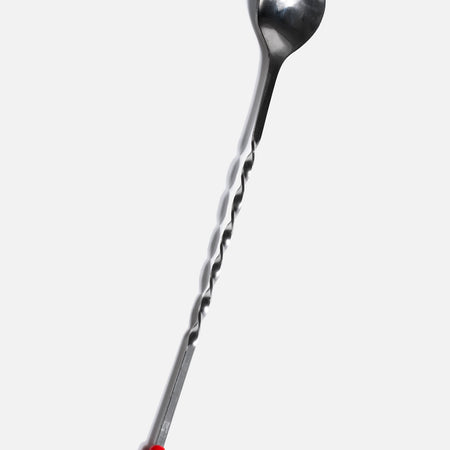 Cuchara de acero inoxidable plata con tapón rojo Bailarina 30 cm
