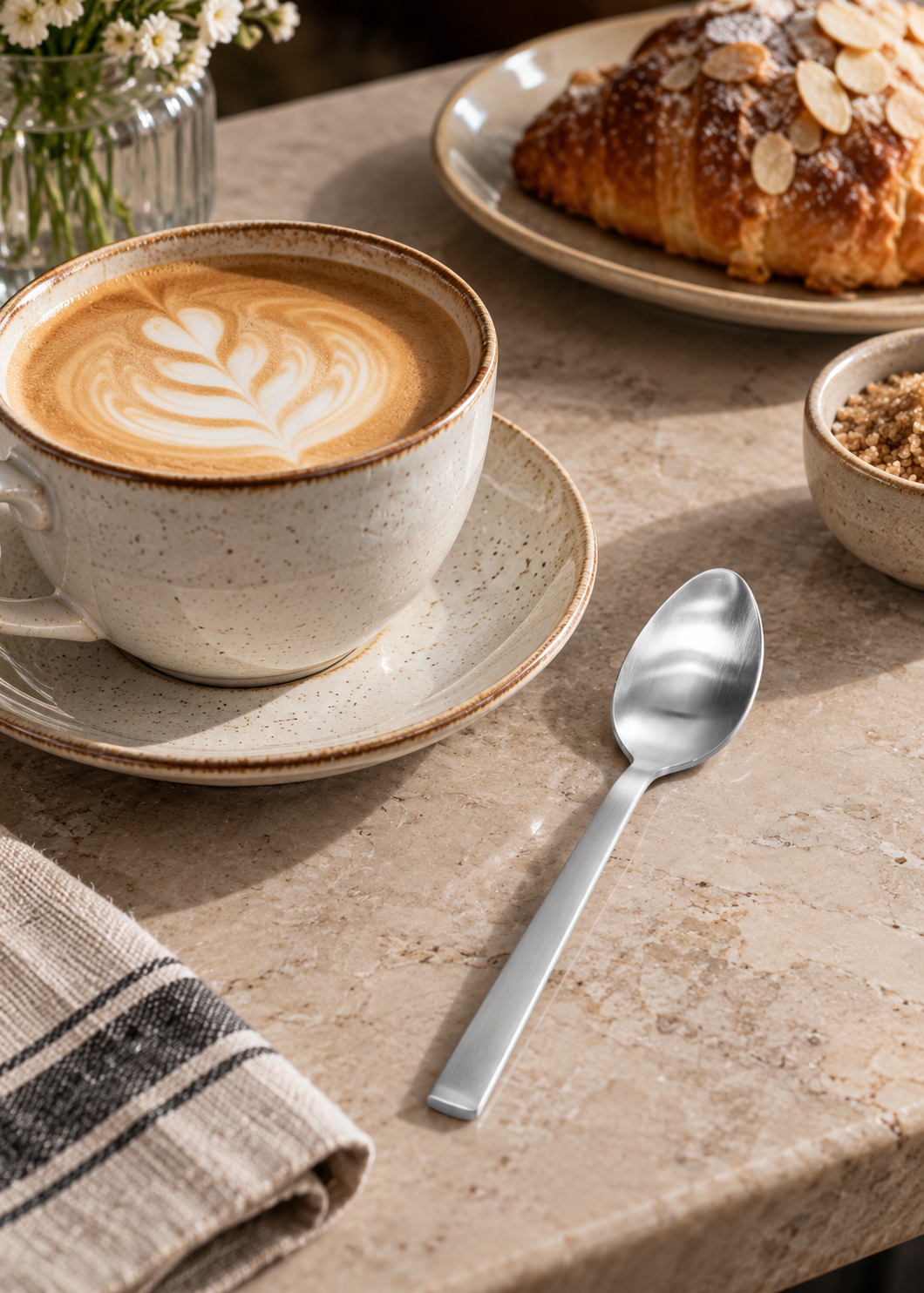 Detalle de cavidad ovalada de la cuchara cafetera Mara