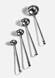 Cucharones de acero inoxidable plata Essential 2, 4, 6, 8, 12 oz