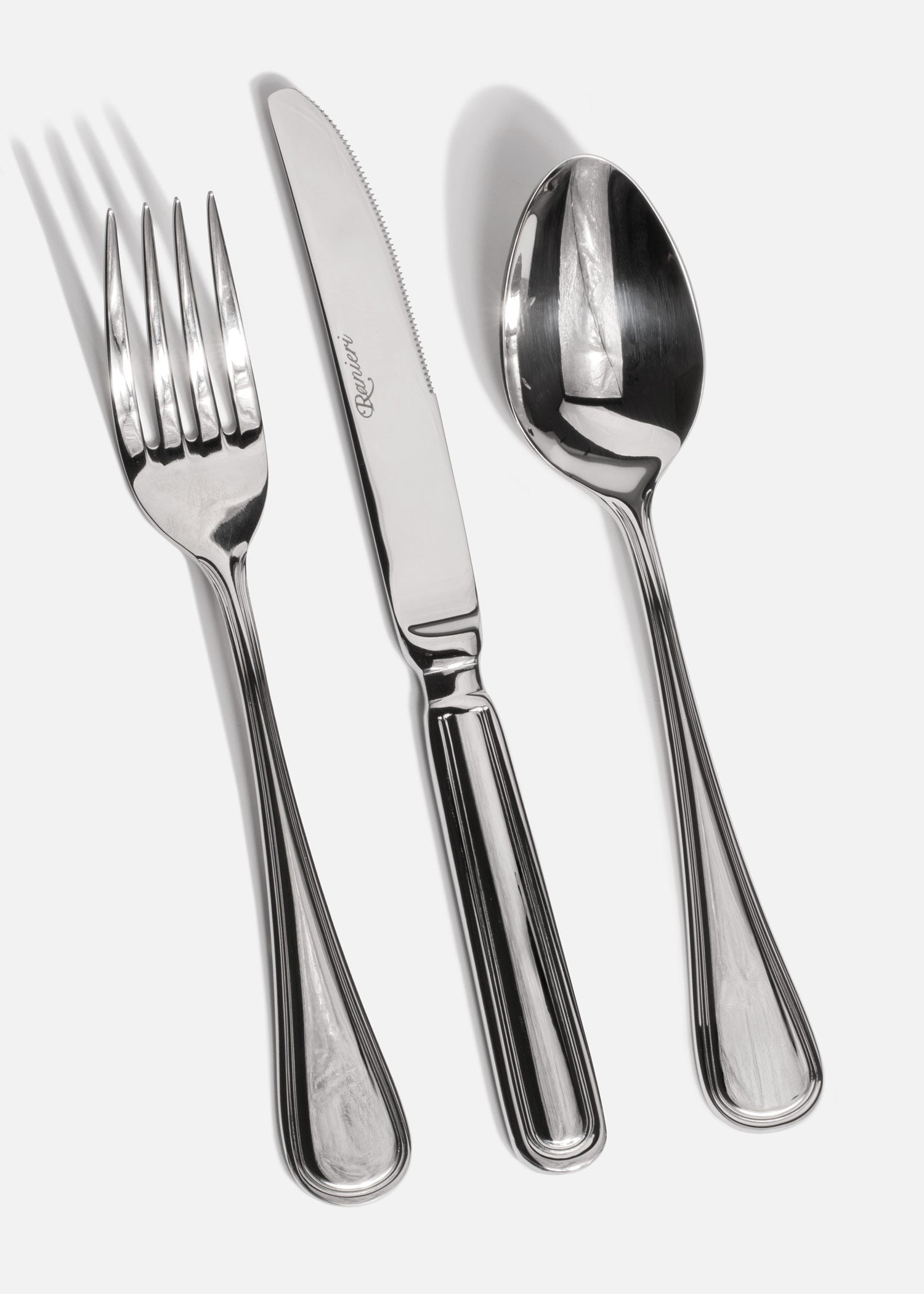 Cuchillo de mesa de acero inoxidable 18/10 plata para restaurante, hotel y uso profesional Europeo Viena 23 cm (9")