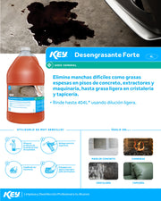Desengrasante fuerte de concentrado biodegradable uso industrial 4 L