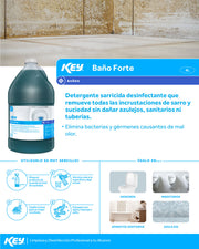 Desinfectante detergente sarricida limpiador removedor de sarro para baño, azulejos, y sanitarios Forte 4 L
