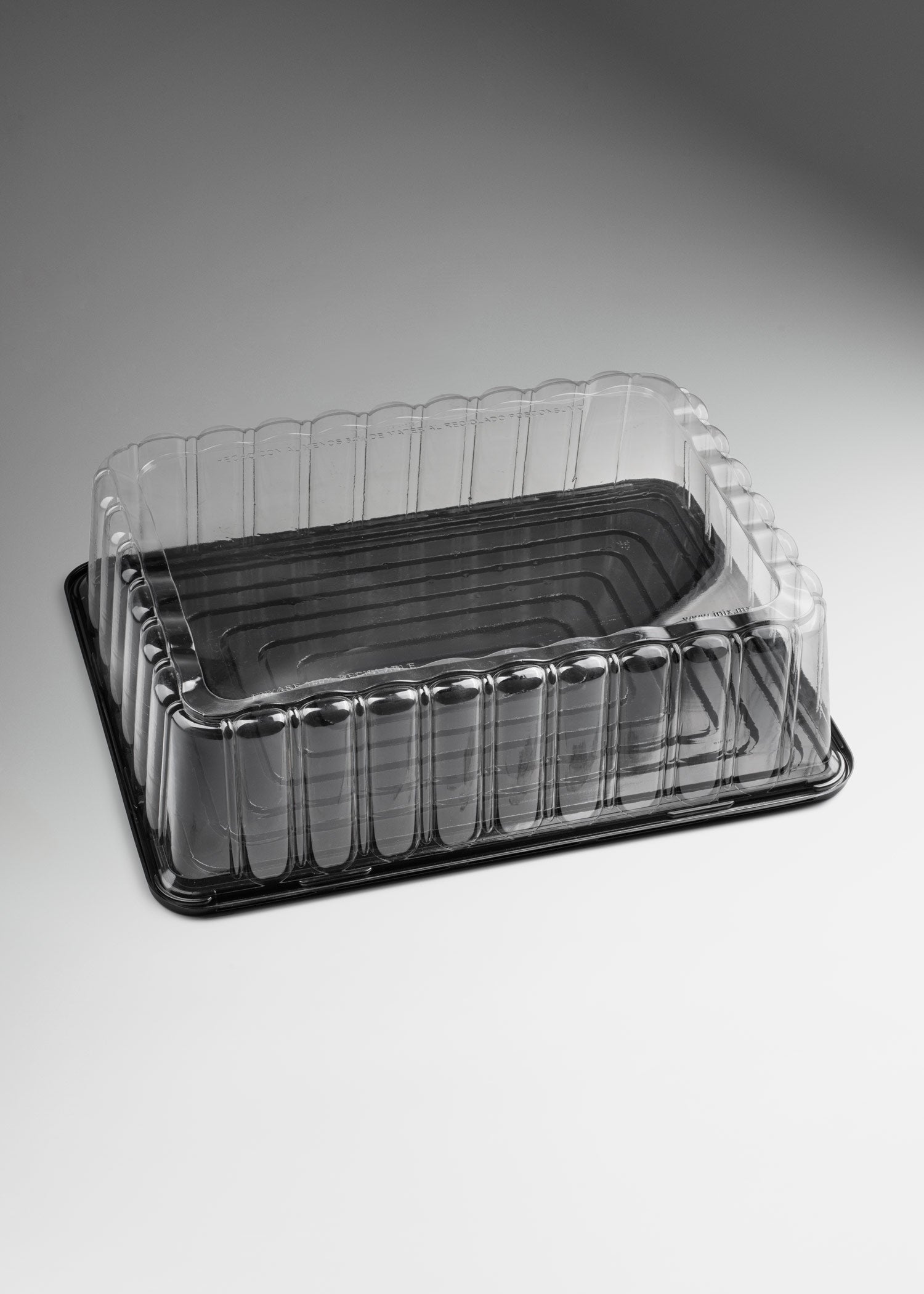Domo y base para pastel de pet rectangular Reflex 48x35x13 cm