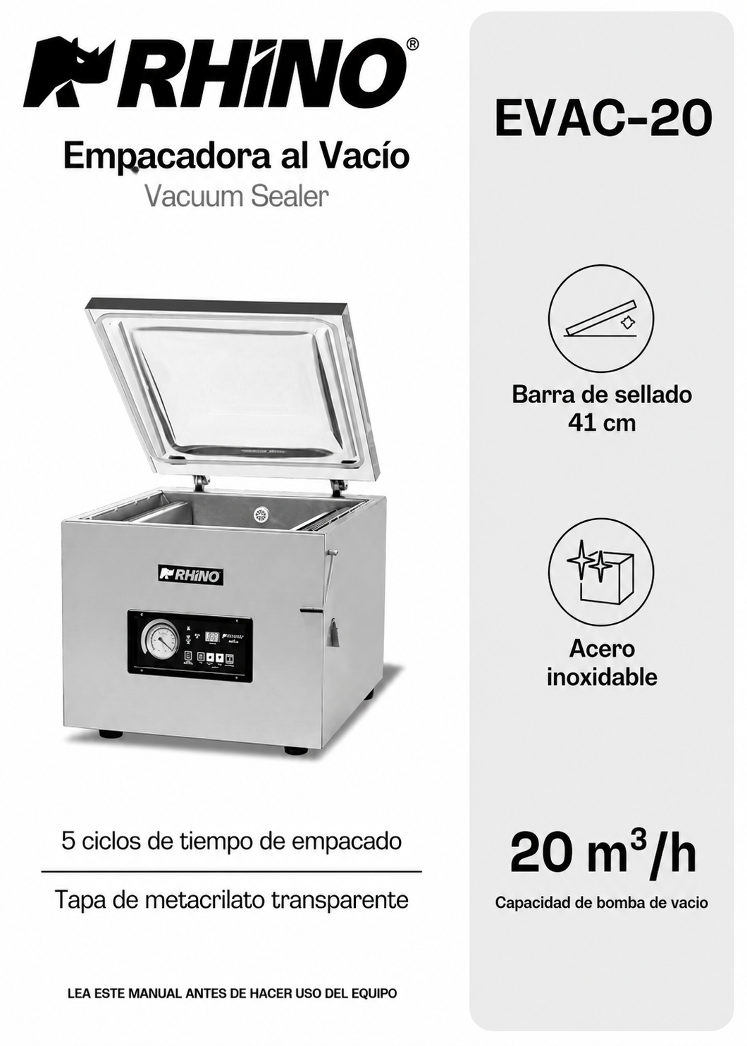 compra selladora al vacio rhino de venta solo en maha
