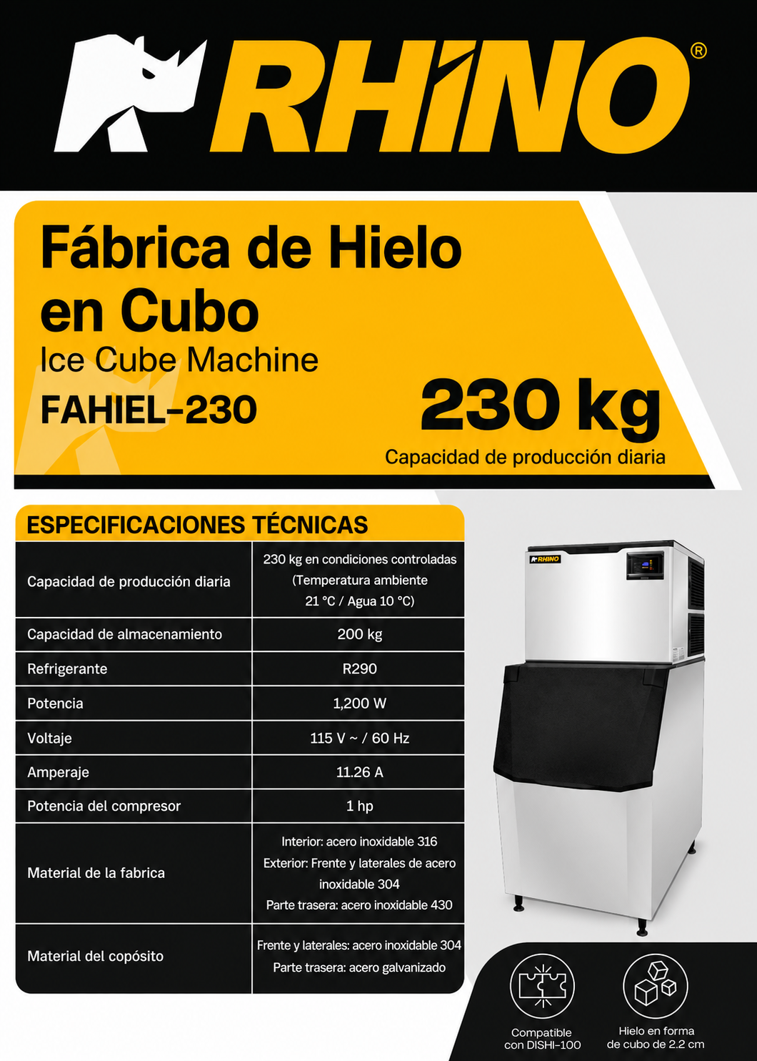 compra fabrica de hielo industrial rhino en maha