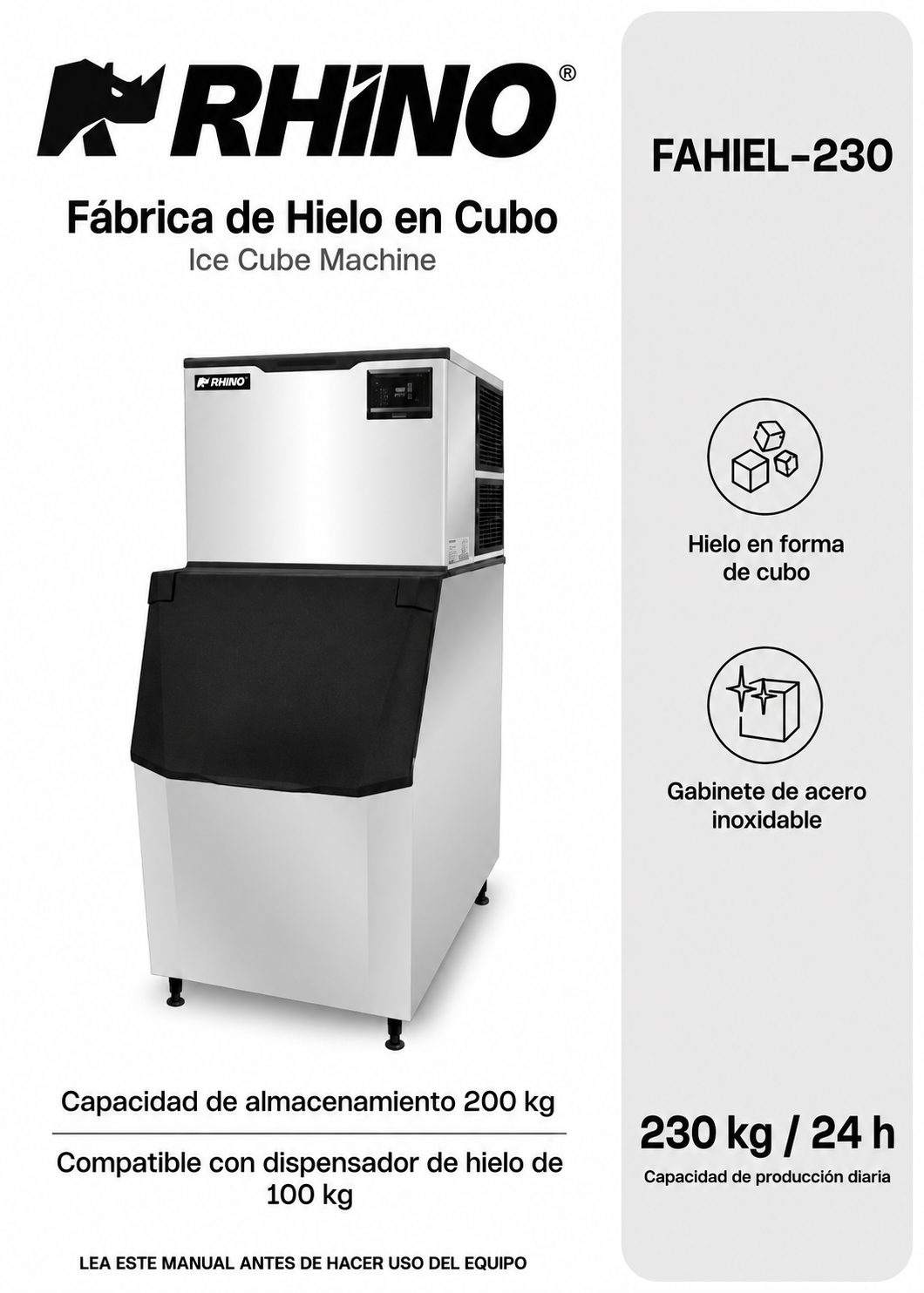 compra fabrica de hielo industrial rhino en maha