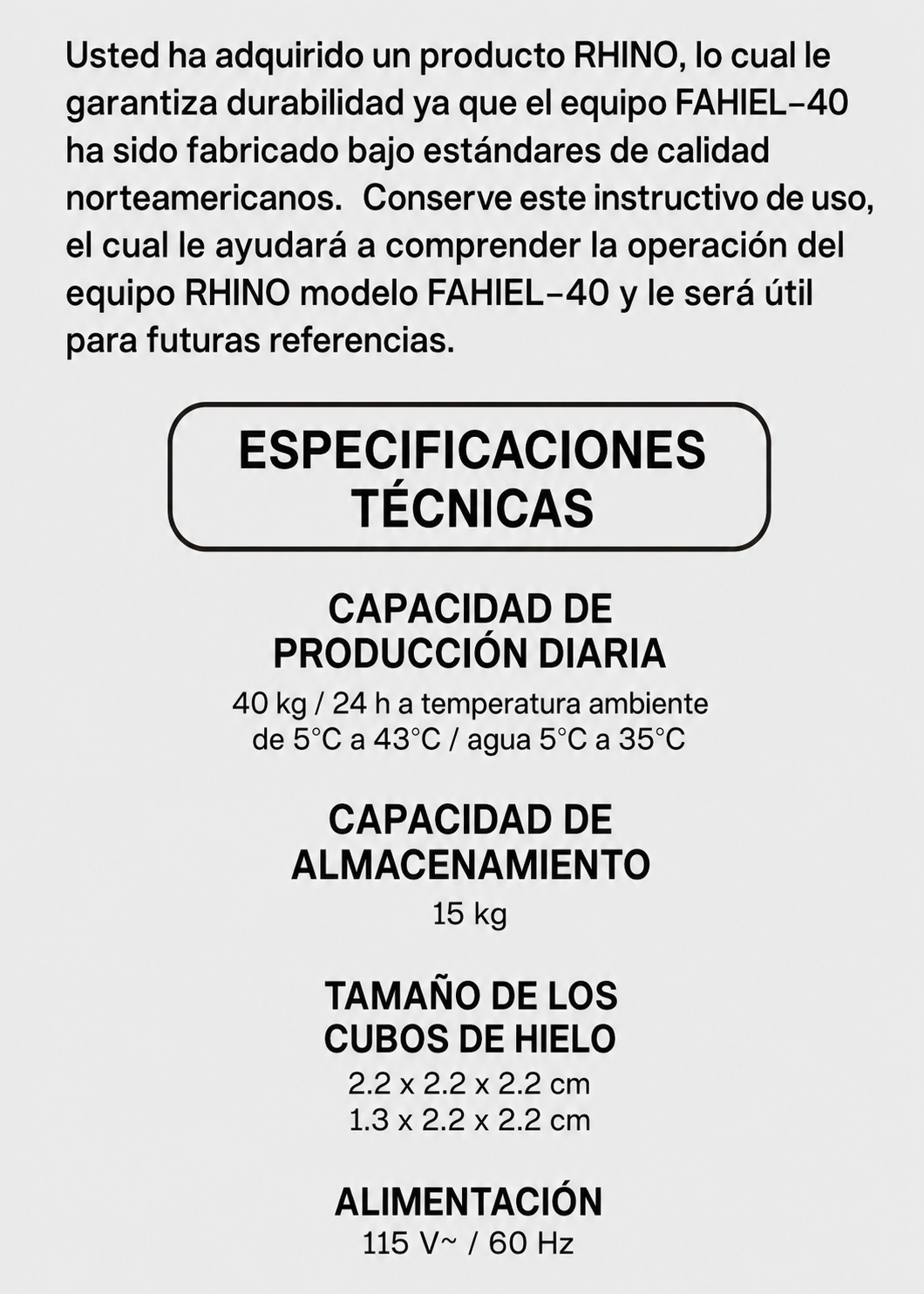compra fabrica de hielos industrial rhino de venta en maha