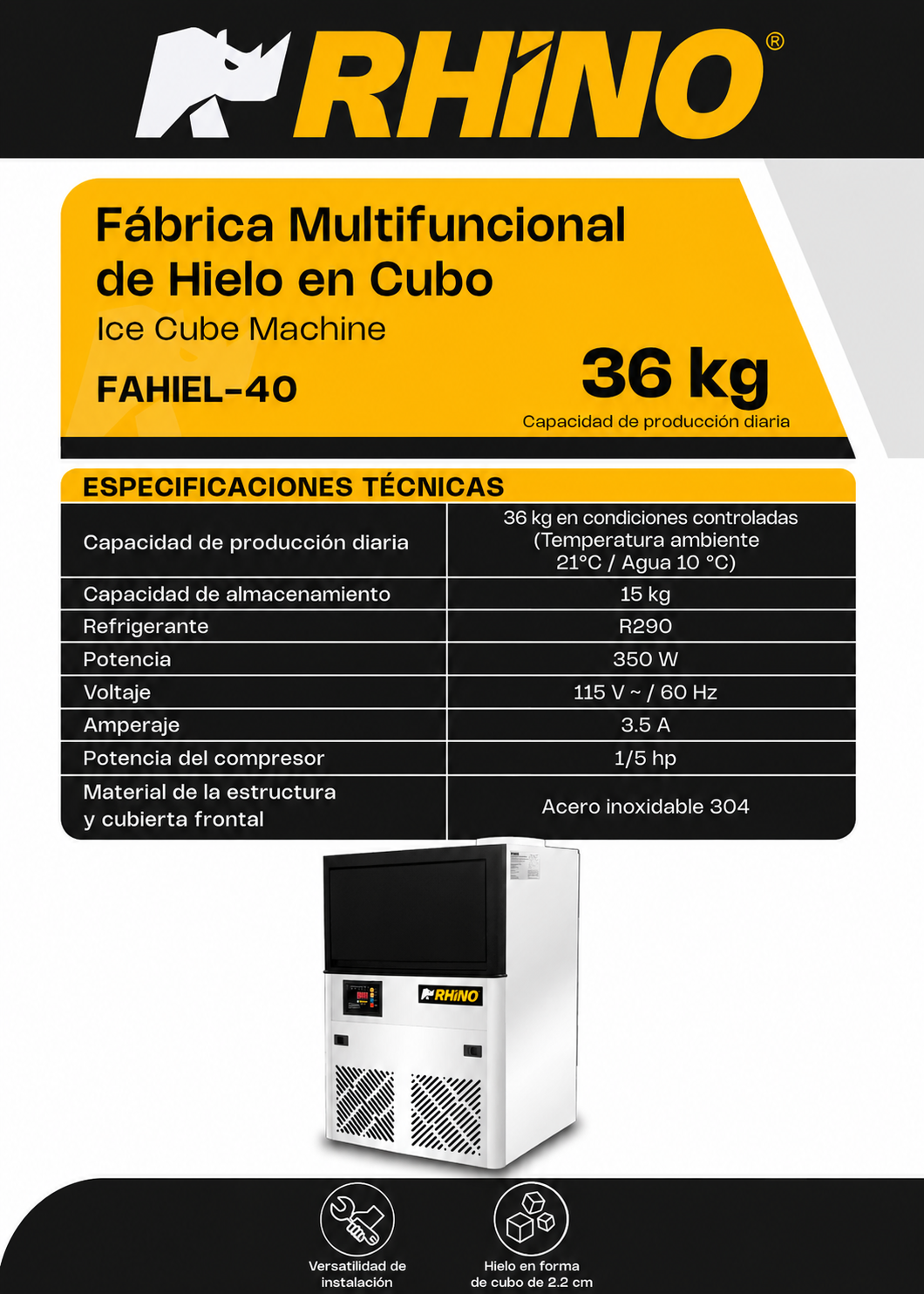 compra fabrica de hielos industrial rhino de venta en maha