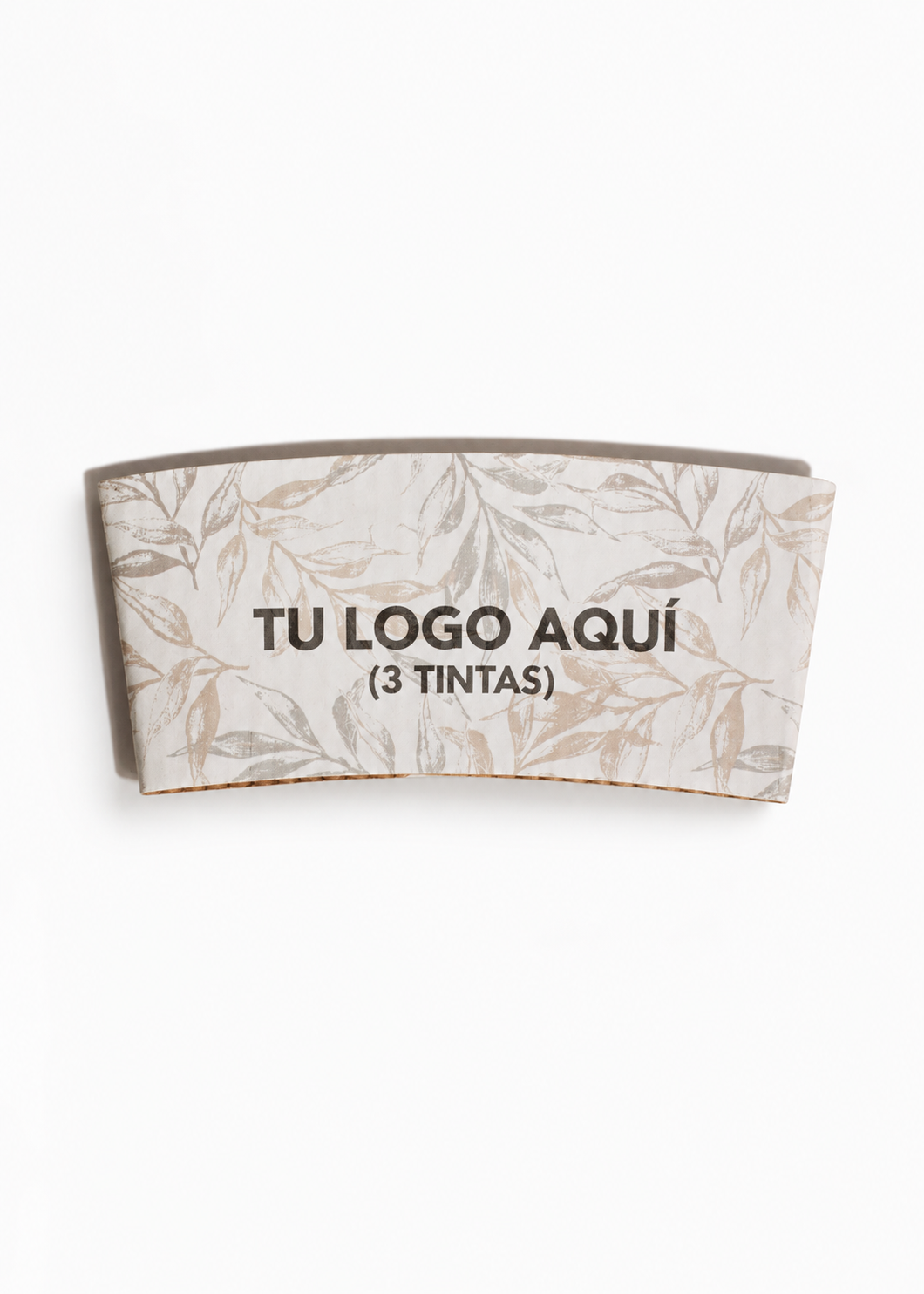 Fajilla de cartón corrugado café personalizada 3 tintas para vaso de café de 20, 16, 12 Y 10 oz