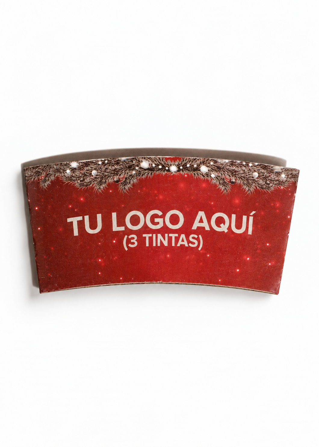 Fajilla de cartón corrugado café personalizada full color 4 tintas para vaso de café de 20, 16, 12 y 10 oz