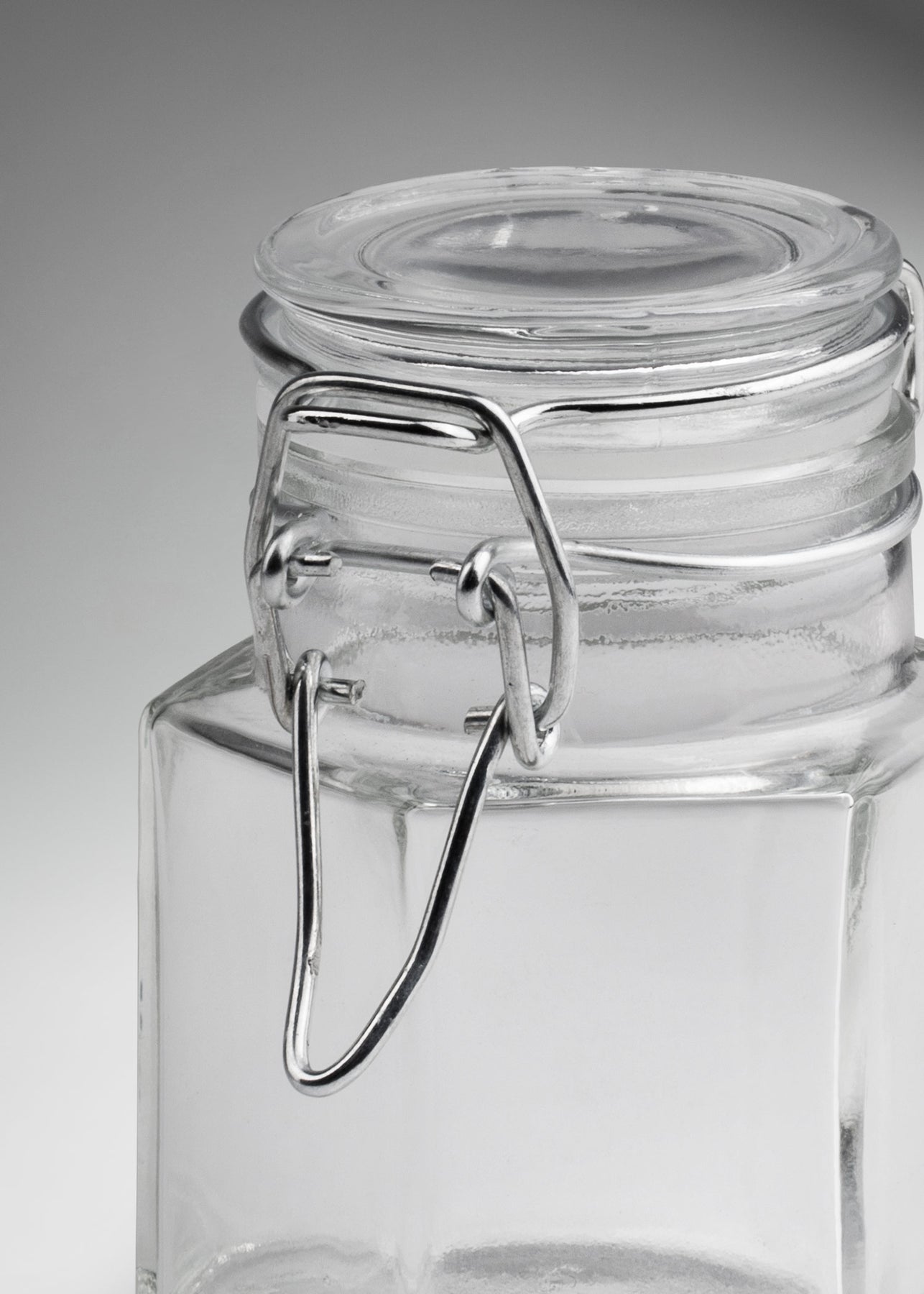 Frasco octagonal especiero de vidrio hermético con tapa clip Brocalito 100 ml