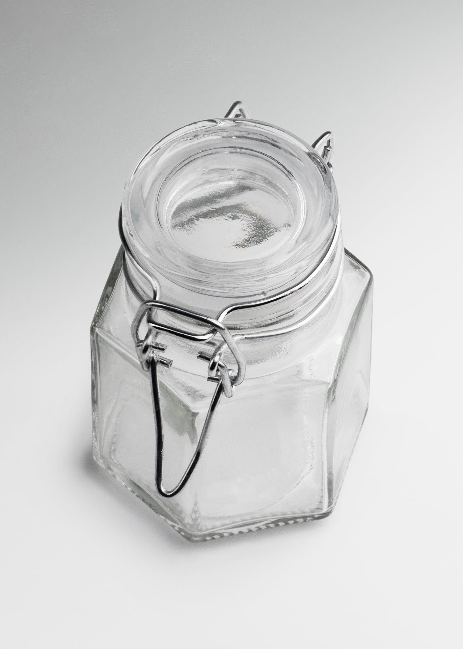 Frasco octagonal especiero de vidrio hermético con tapa clip Brocalito 100 ml