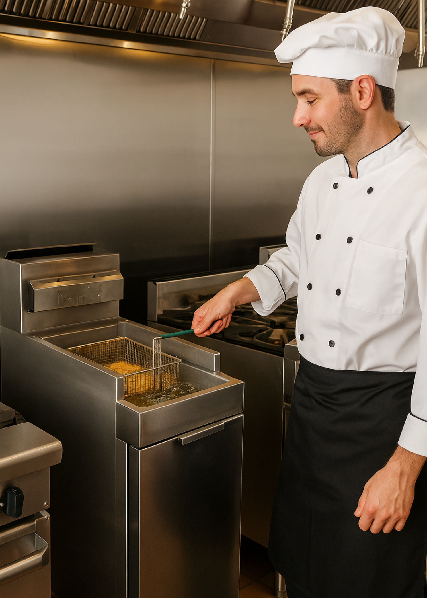 Freidora de gas LP de acero inoxidable con 3 quemadores 20 L y 2 canastillas gas LP