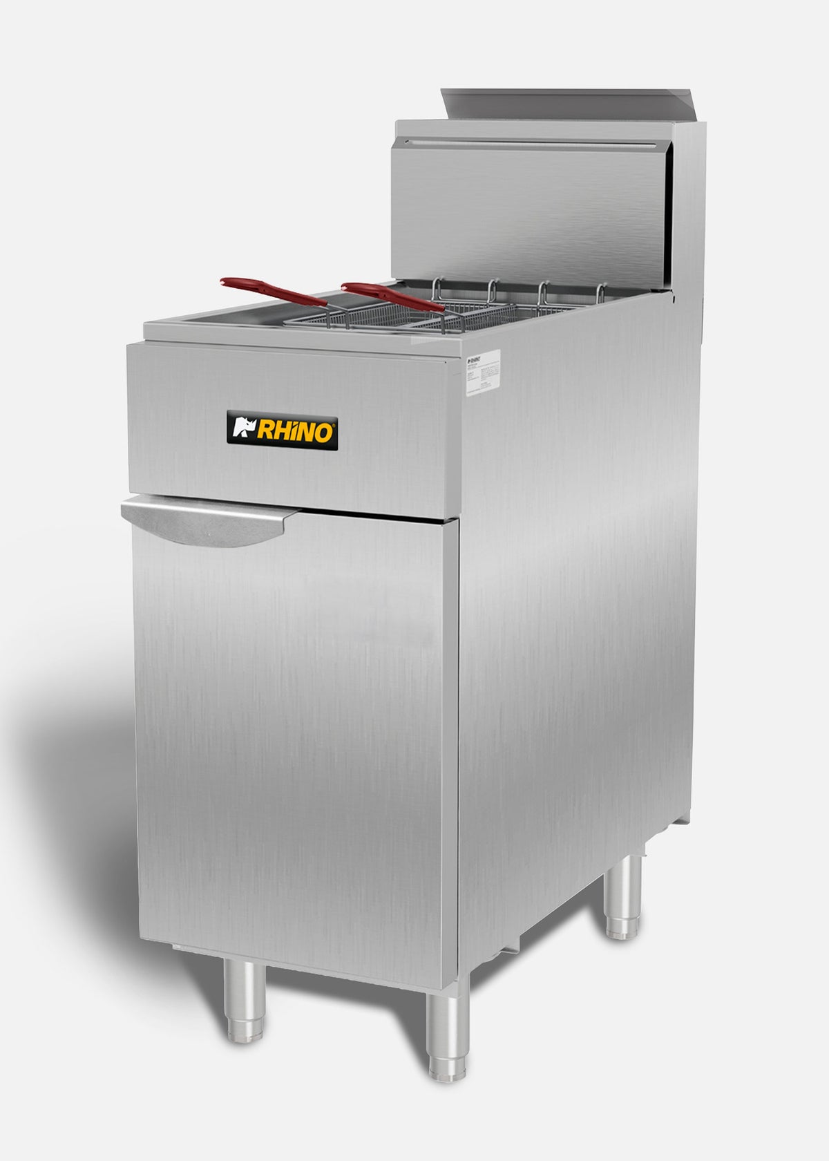 Freidora de gas LP de acero inoxidable plata 22 L