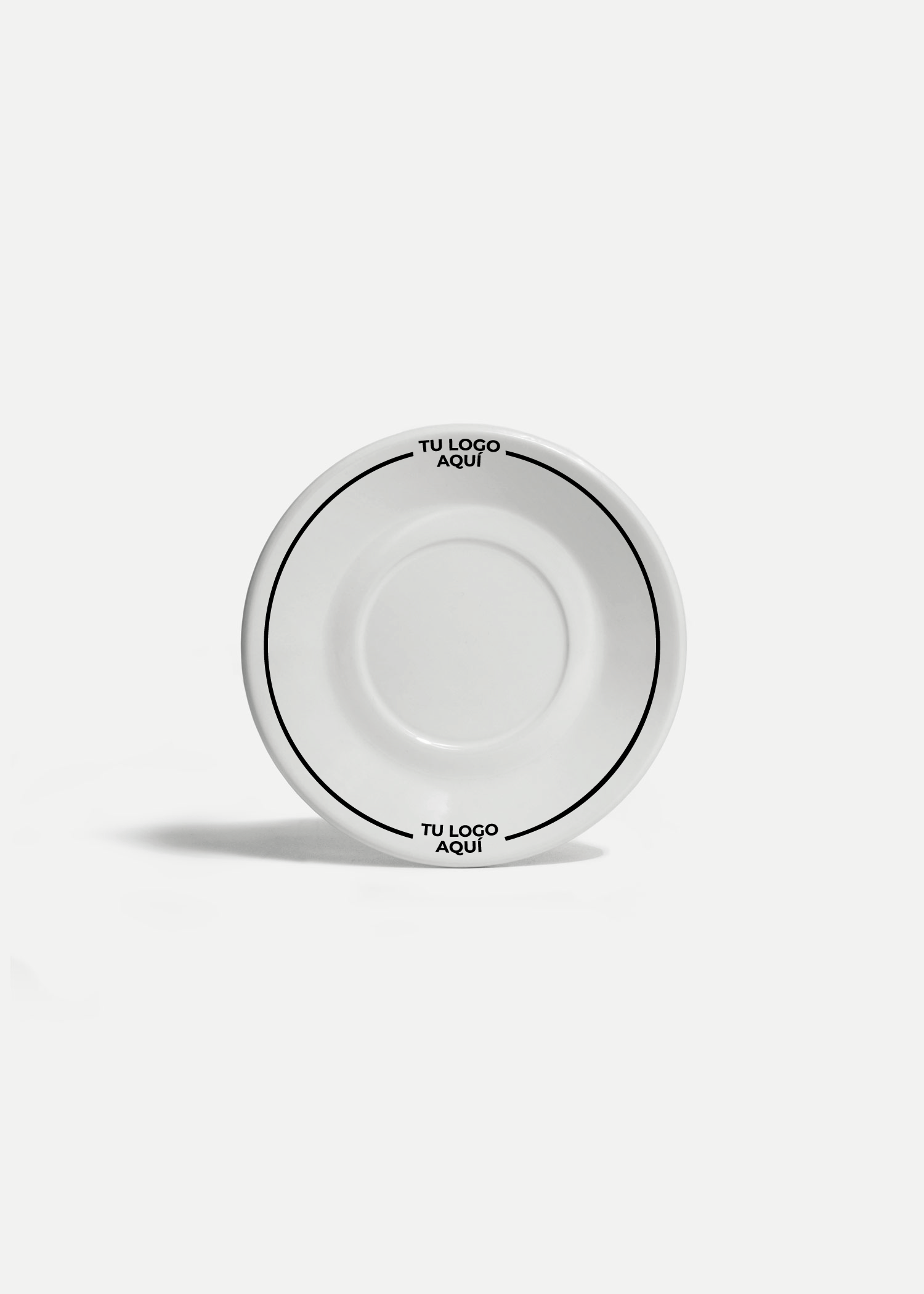 Platos de porcelana blanco Glacial + personalizado con logo doble