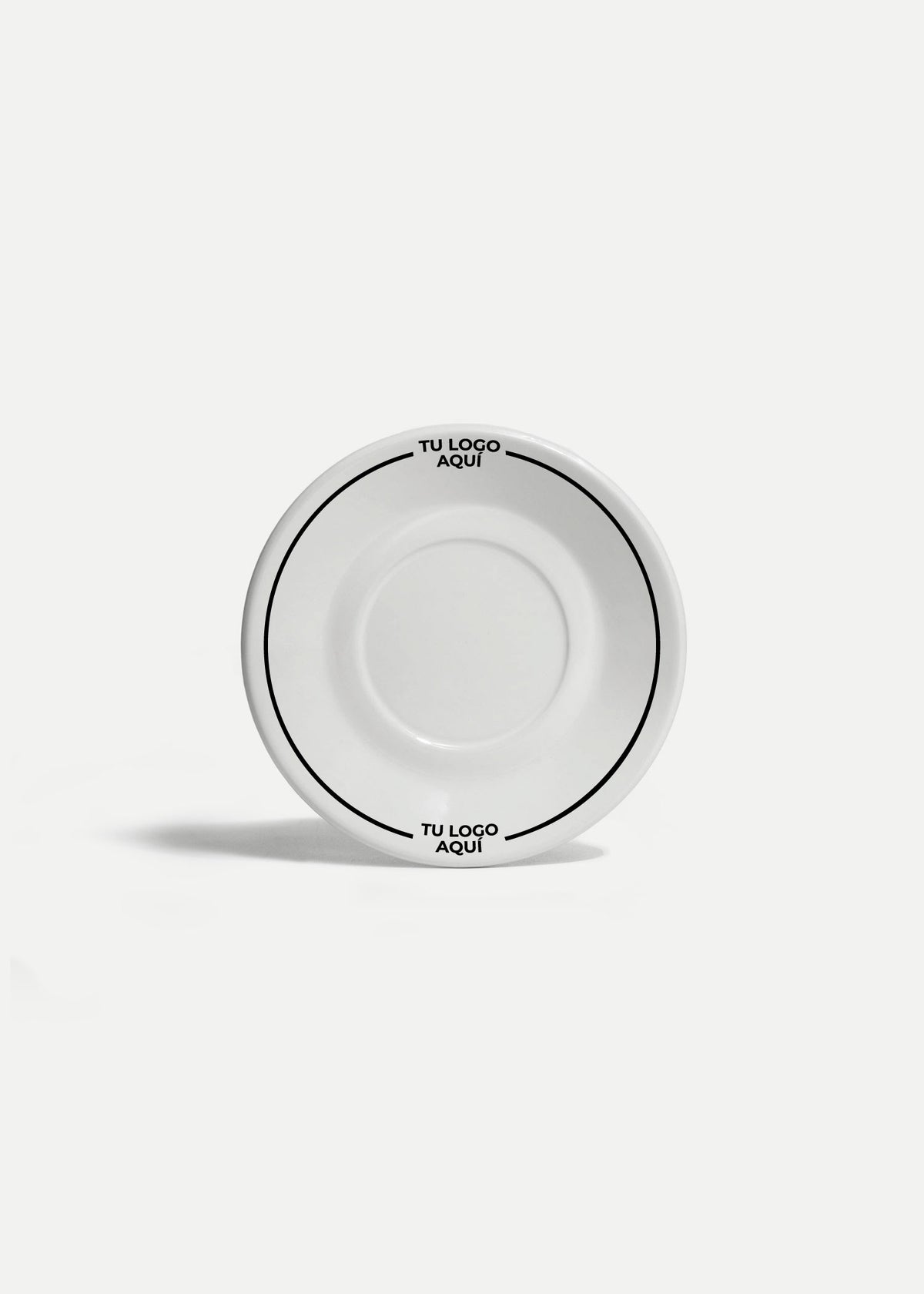 Platos de porcelana blanco Glacial + personalizado con logo doble