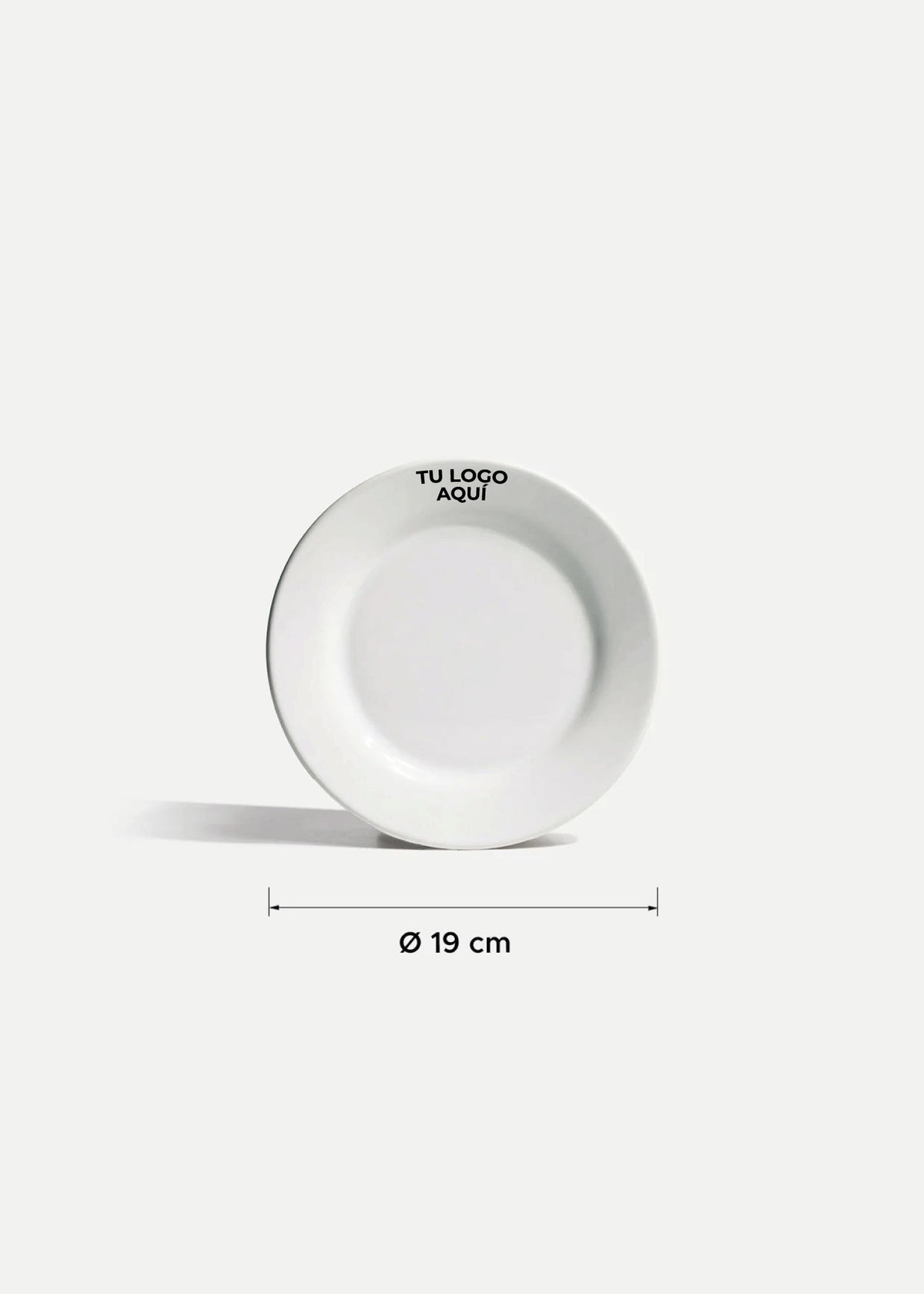 Platos de porcelana blanco Glacial + personalizado con logo doble
