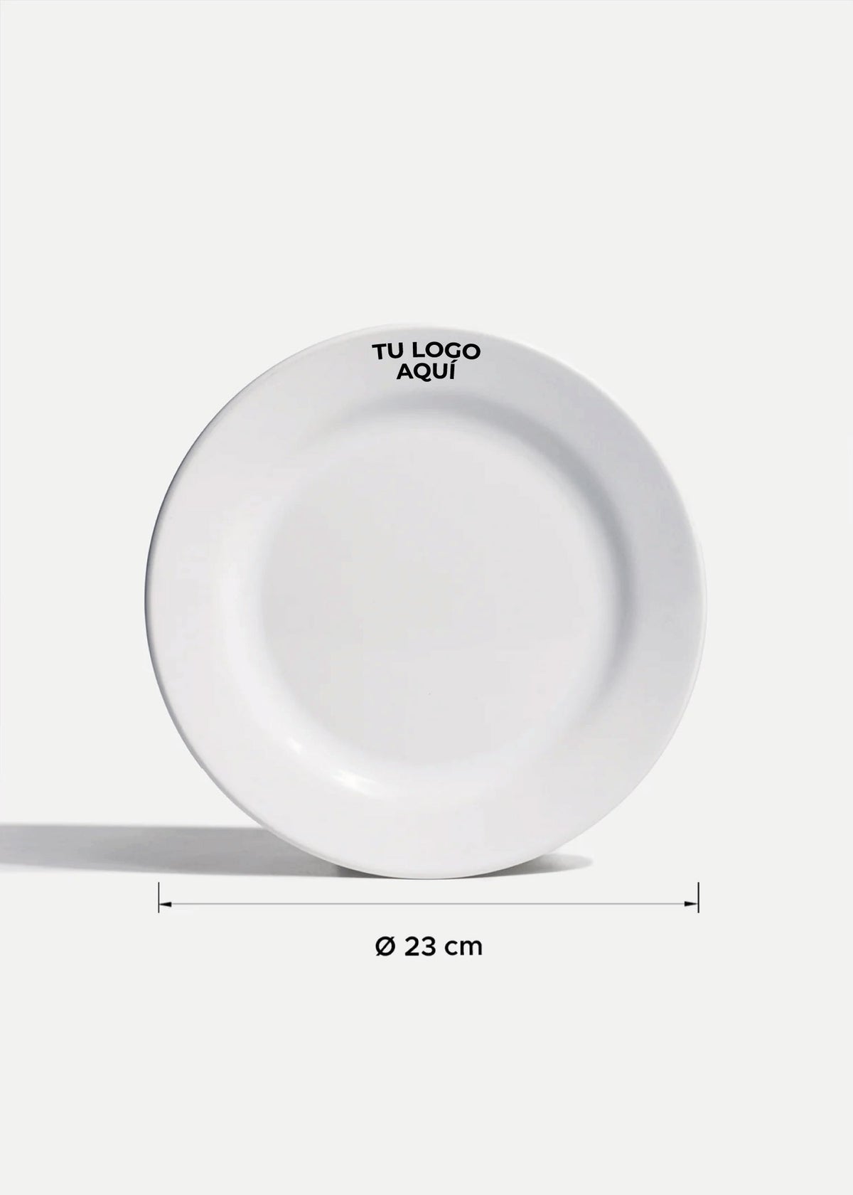 Platos de porcelana blanco Glacial + personalizado con logo doble