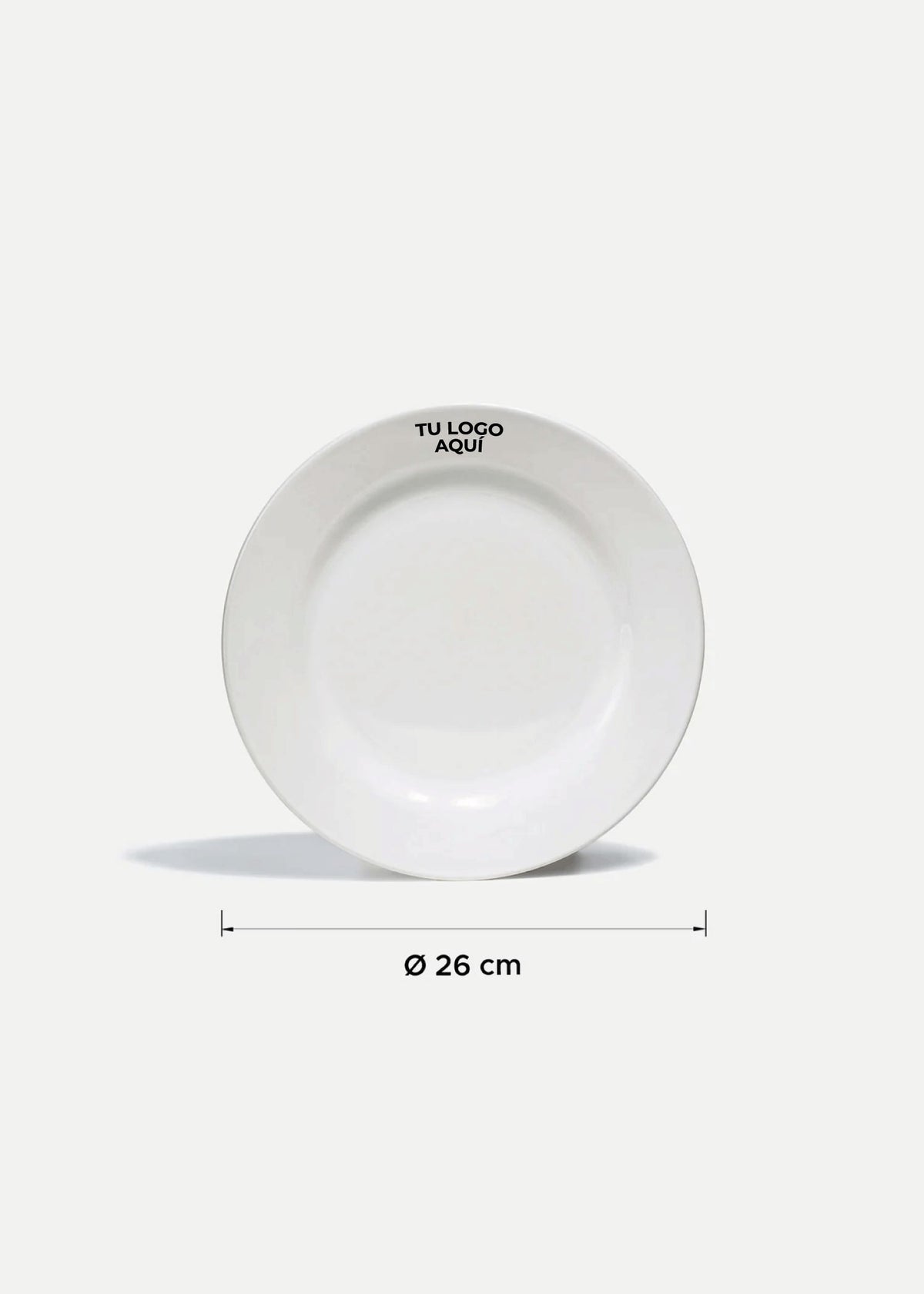 Platos de porcelana blanco Glacial + personalizado con logo doble