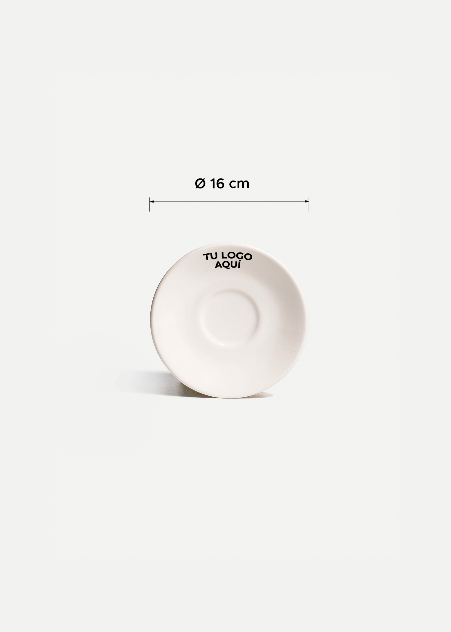 Platos de porcelana blanco Glacial + personalizado con logo doble