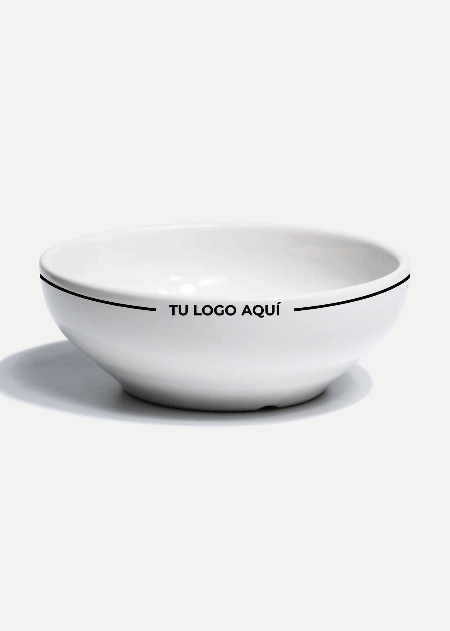 Platos de porcelana blanco Glacial + personalizado con logo doble