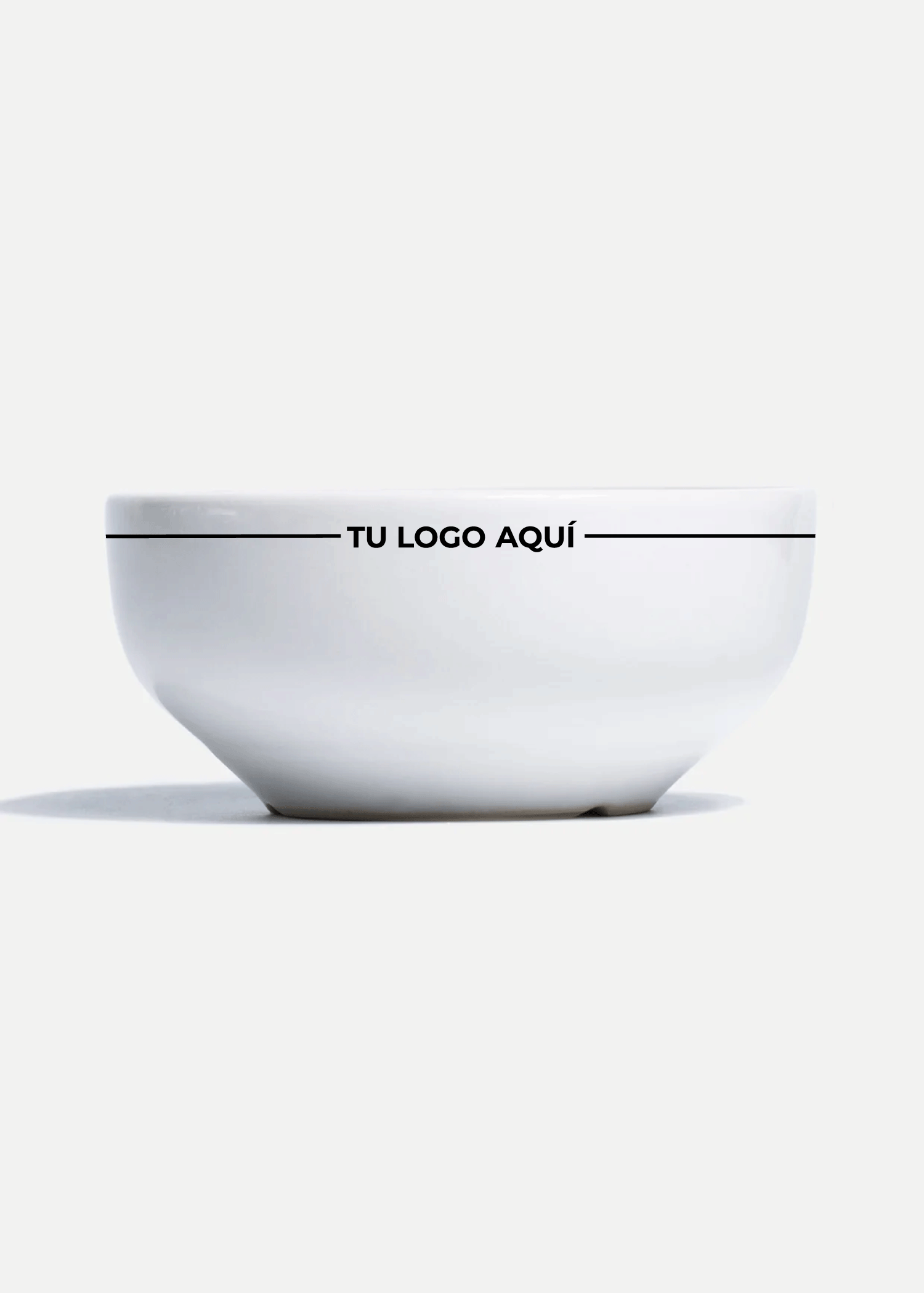 Platos de porcelana blanco Glacial + personalizado con logo doble